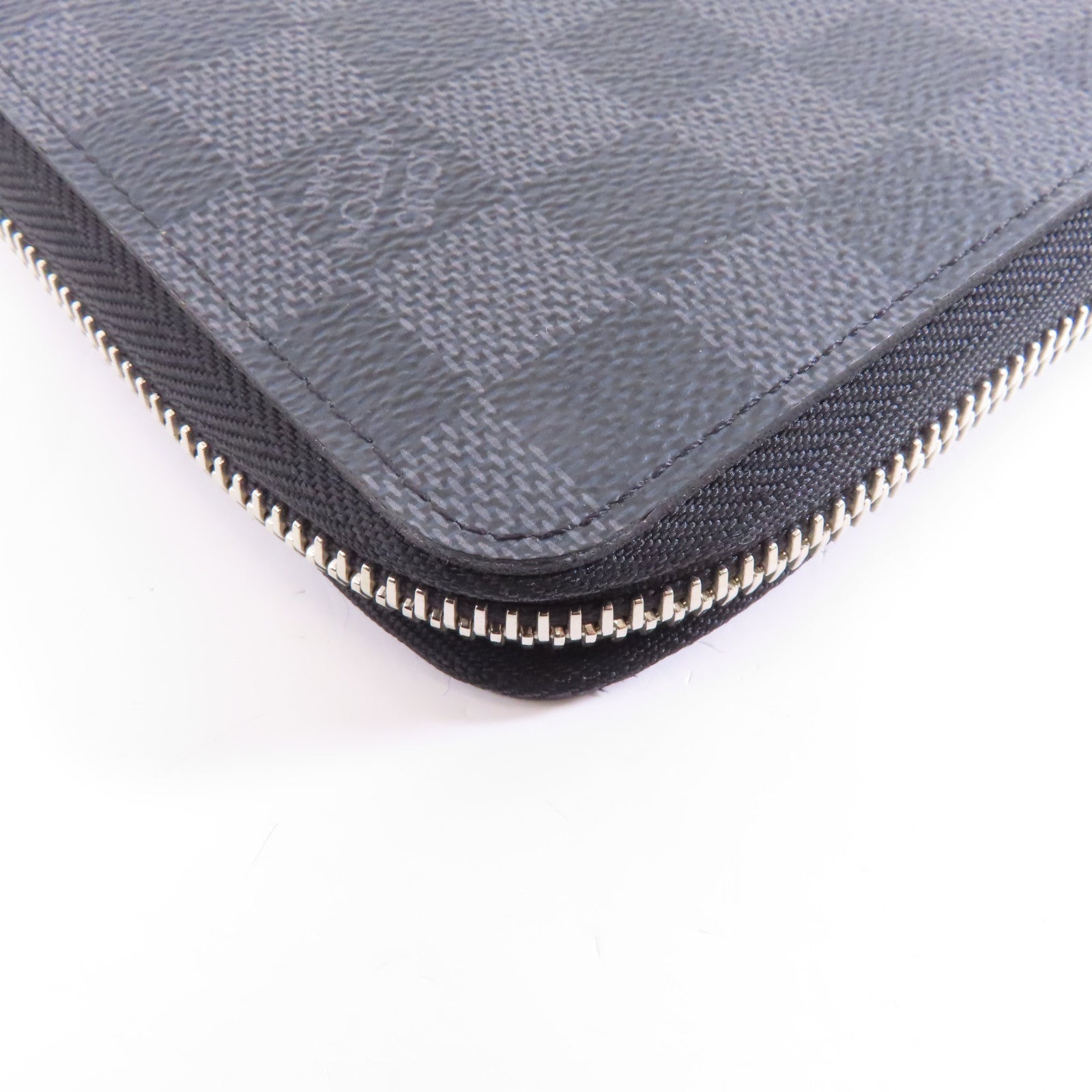 LOUIS VUITTON (PRICE DOWN) LV SHW Zippy Organizer Wallet N60111 Damier Graphite Black Grey