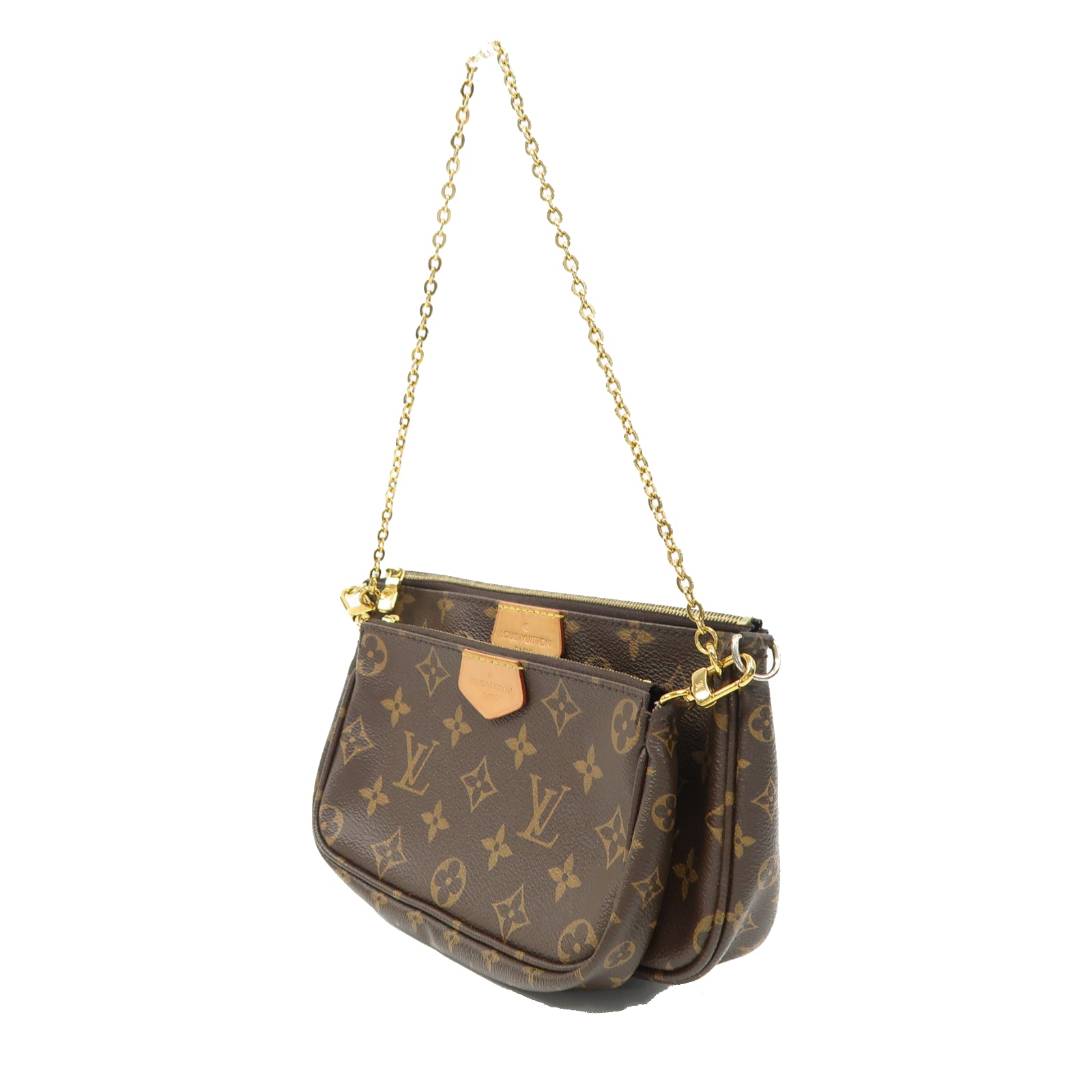 LOUIS VUITTON 【激減優惠】Monogram Multi Pochette Accessoires Shoulder Bag金扣肩背袋啡色