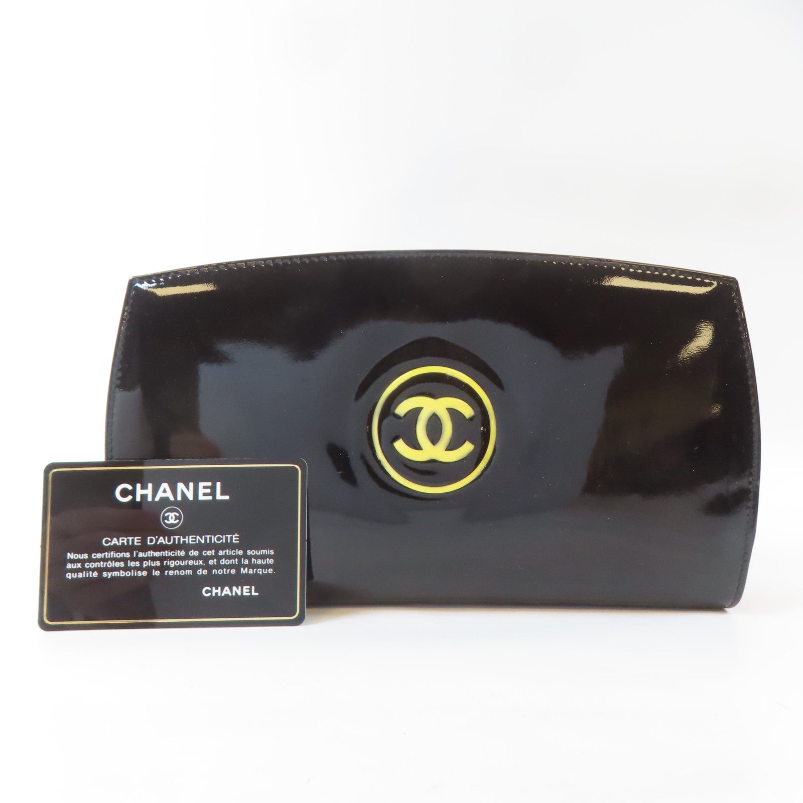 CHANEL 【激減優惠】漆皮皮革Long Wallet銀扣長錢包黑色