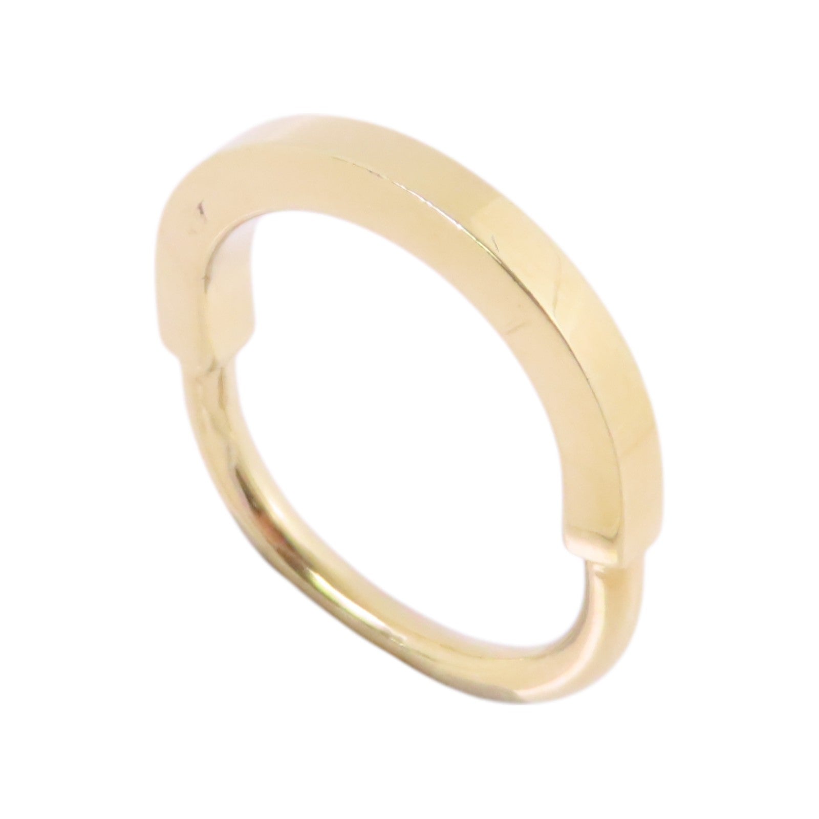 TIFFANY＆CO 18K黃金Lock Ring戒指#50/US#5.75
