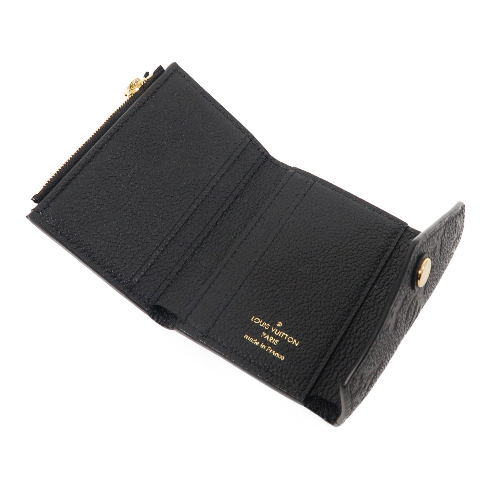 LOUIS VUITTON Monogram Empreinte Zoe Wallet金扣錢包黑色