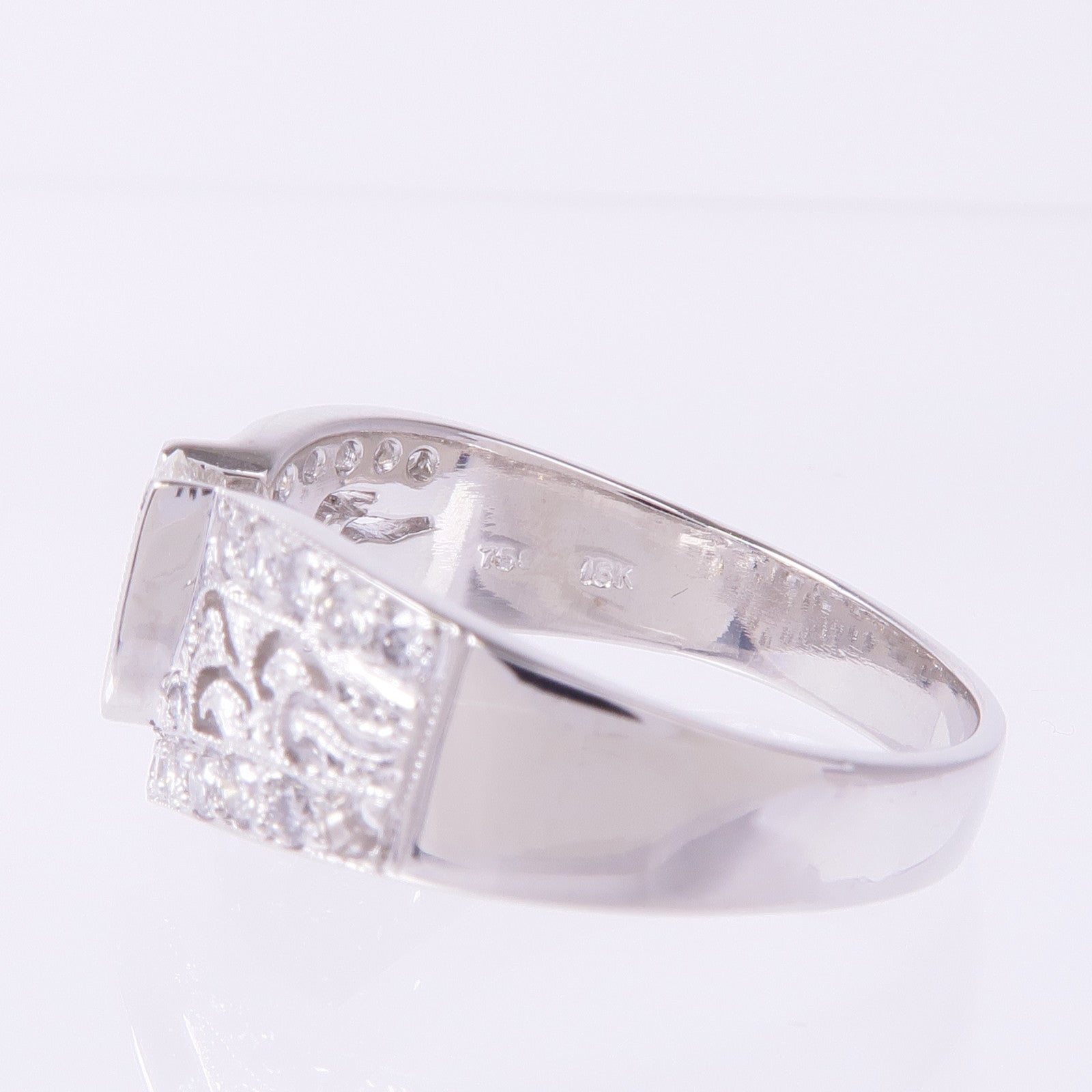 JEWELRY 【激減優惠】18K白金Diamond Ring鑽石戒指US#8.5