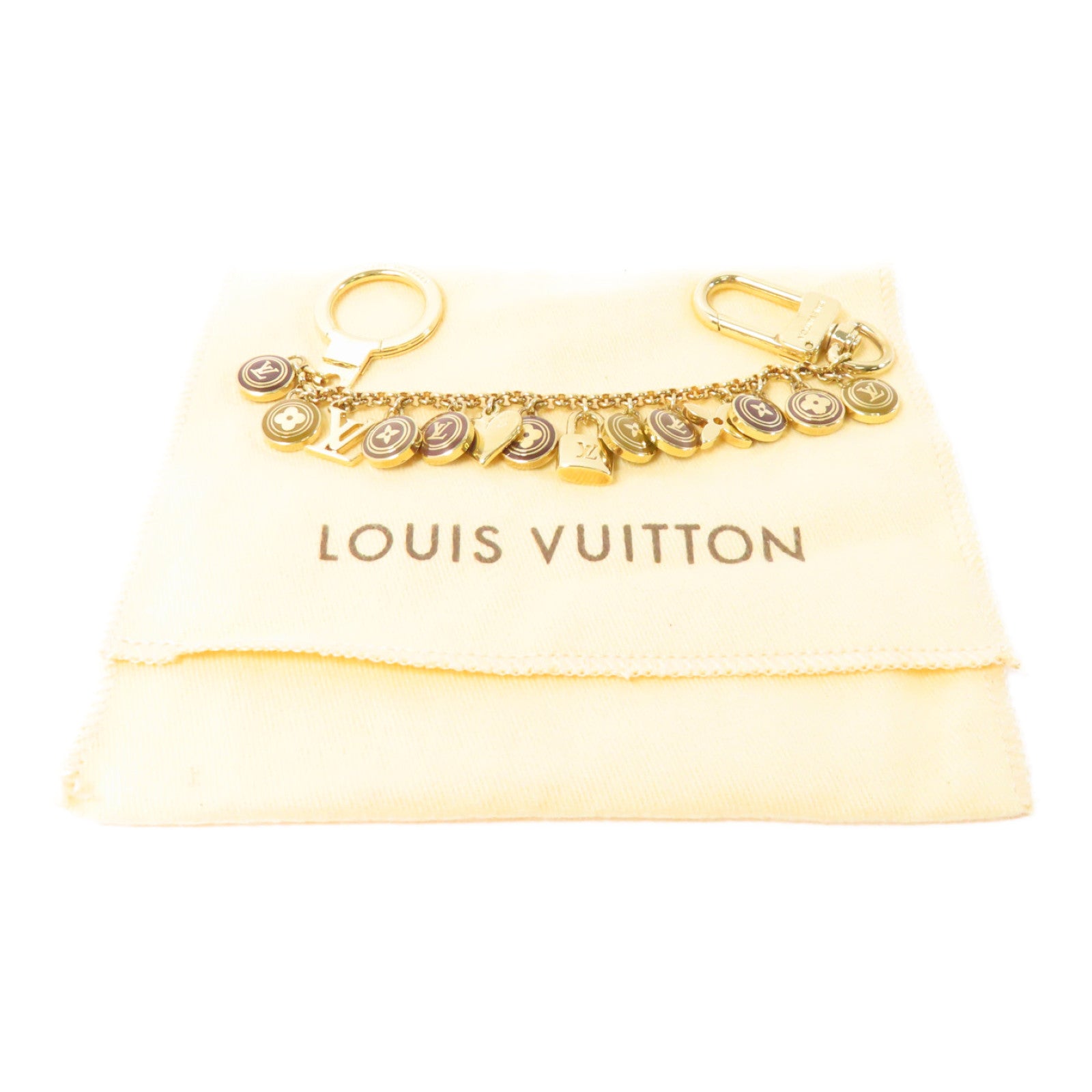 LOUIS VUITTON 金屬Charm掛飾金色