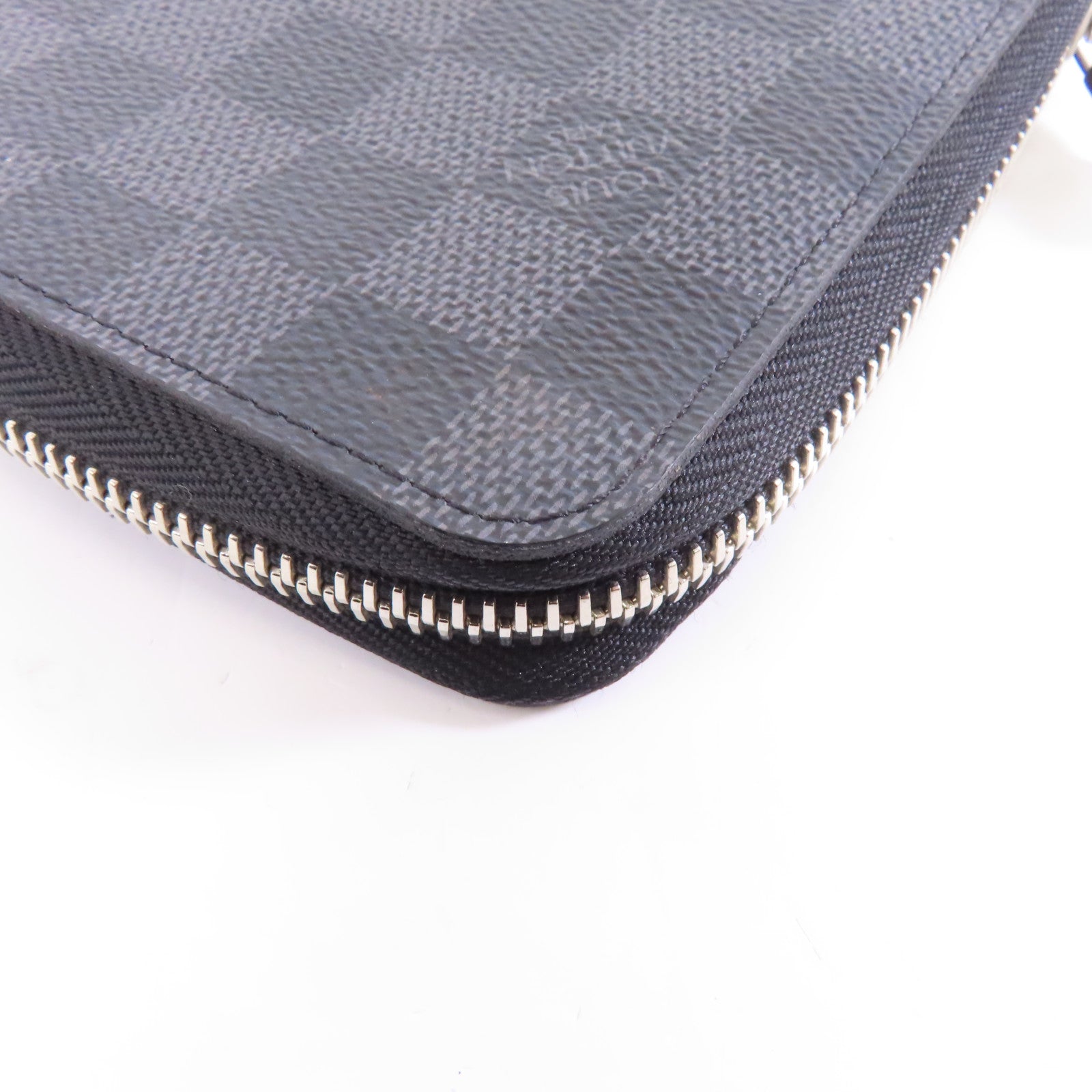 LOUIS VUITTON (PRICE DOWN) LV SHW Zippy Organizer Wallet N60111 Damier Graphite Black Grey