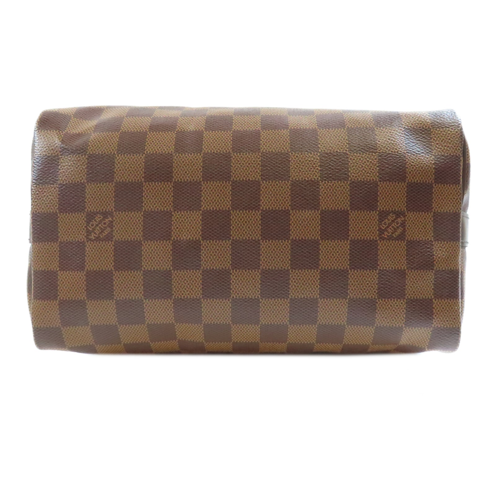 LOUIS VUITTON Damier Speedy Bandouliere 25金扣手挽肩背兩用袋棕色