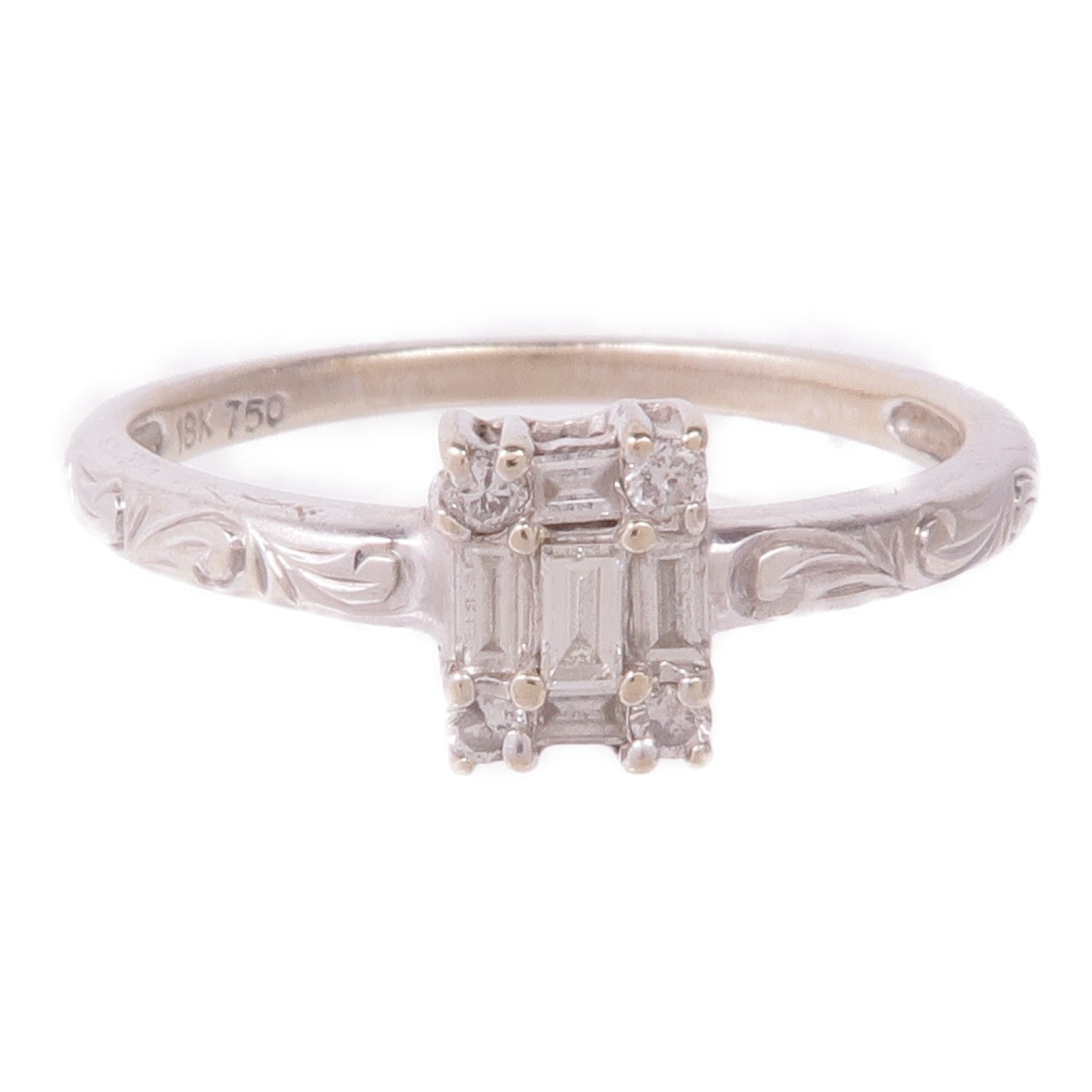 JEWELRY 【激減優惠】18K白金Diamond Ring鑽石戒指US#7.5