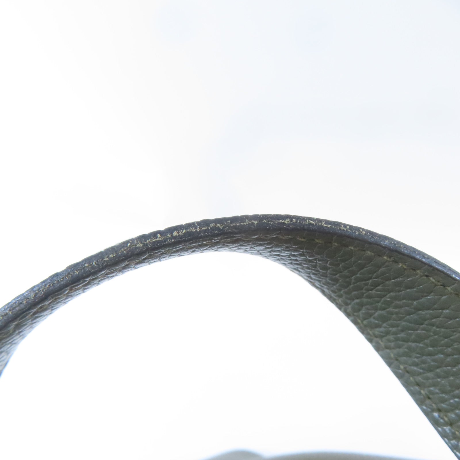 HERMES Clemence皮革Picotin PM銀扣手挽袋Vert Olive綠色