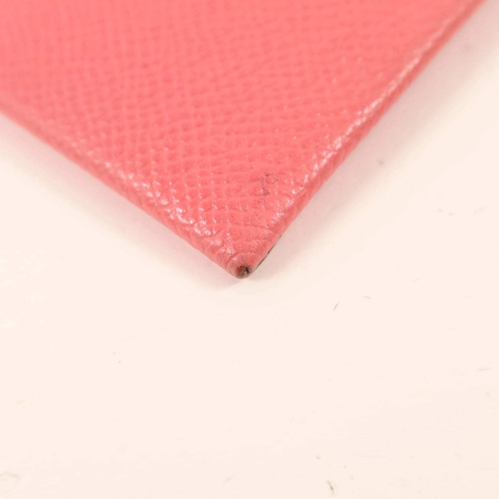 HERMES Epsom皮革Bastia銀扣零錢包Rose Lipstick