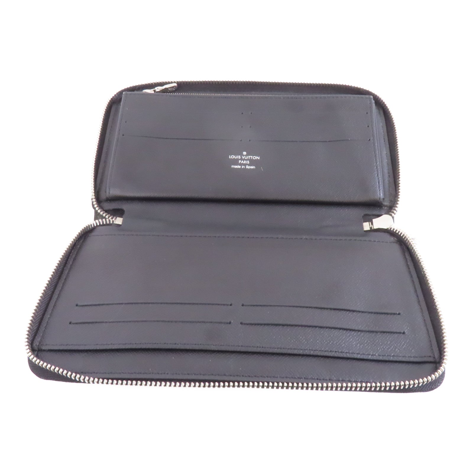 LOUIS VUITTON 【激減優惠】Damier Graphite Zippy Organizer Wallet銀扣長錢包黑色/灰色