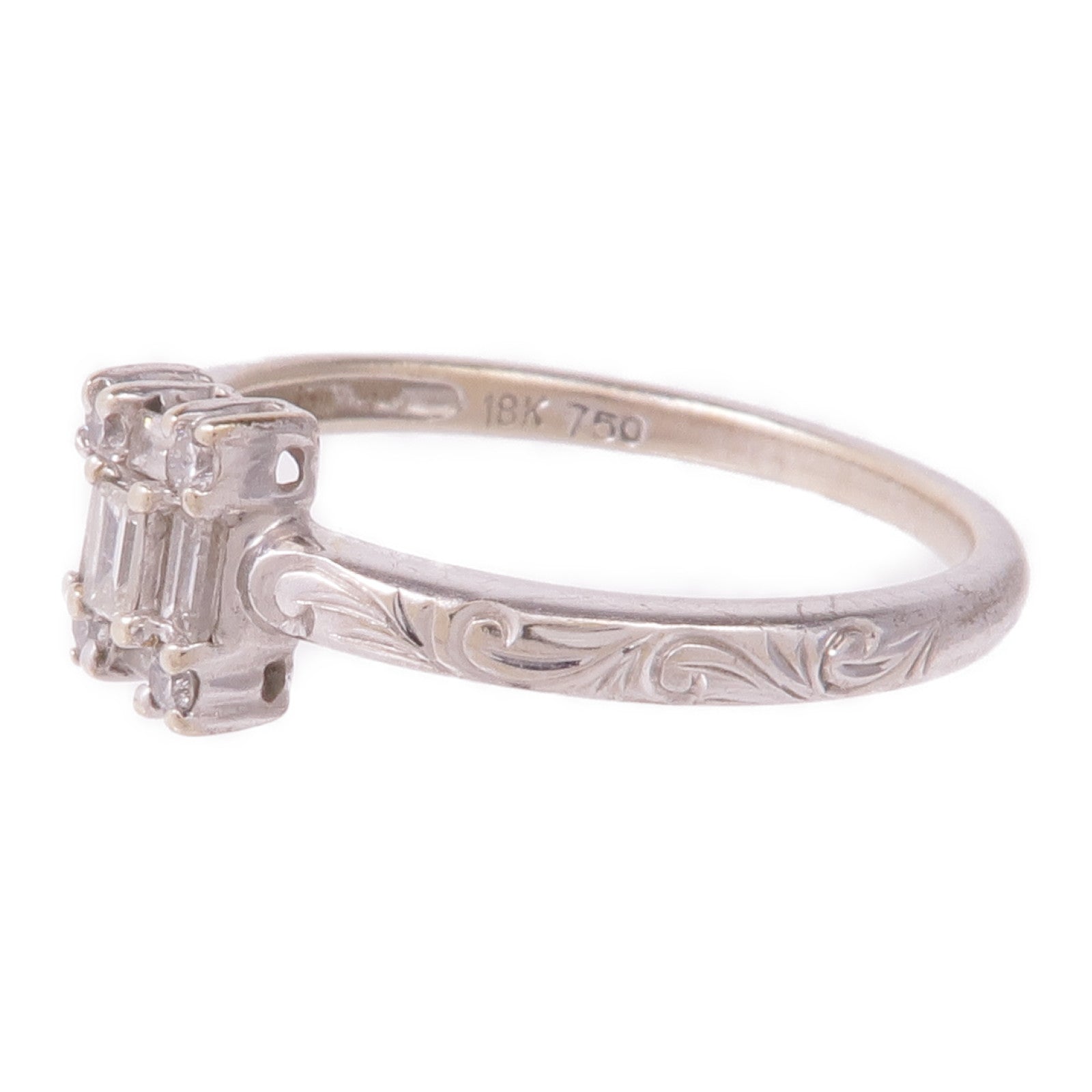 JEWELRY 【激減優惠】18K白金Diamond Ring鑽石戒指US#7.5