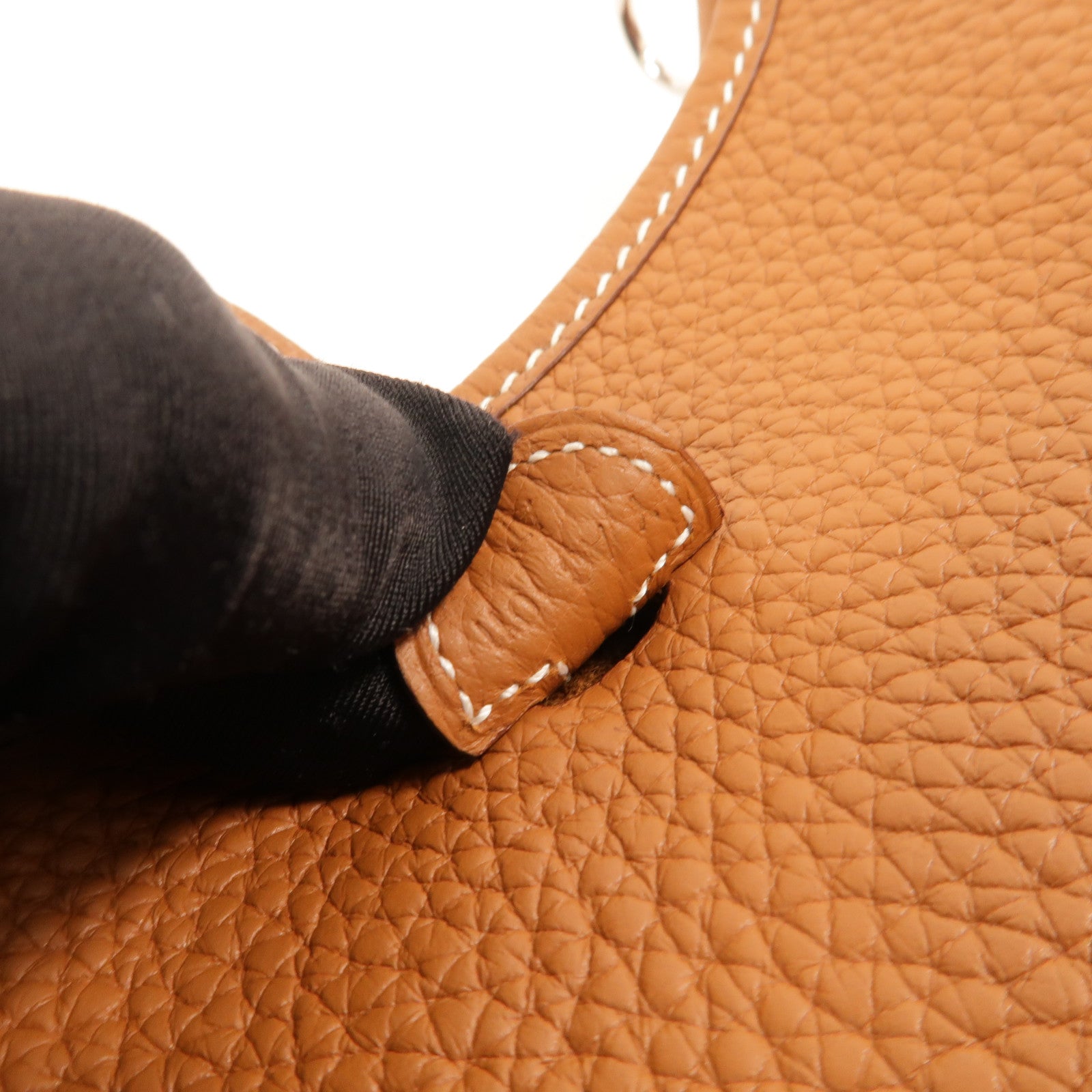 HERMES Clemence皮革Evelyne TPM肩背袋Gold
