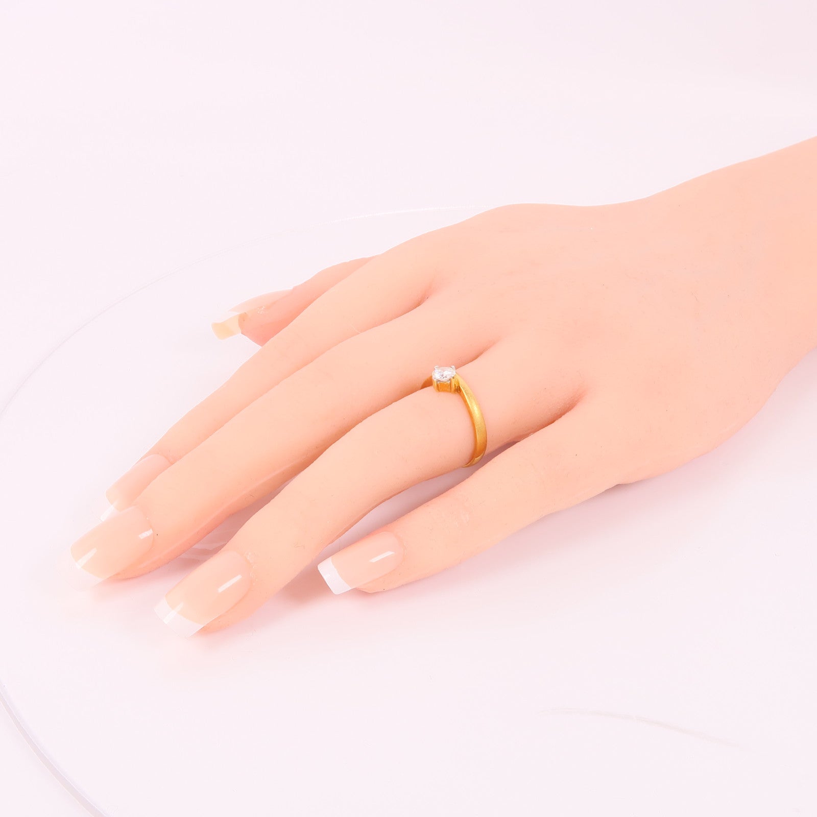 JEWELRY 【激減優惠】18K黃金Diamond Ring鑽石戒指US#5.5