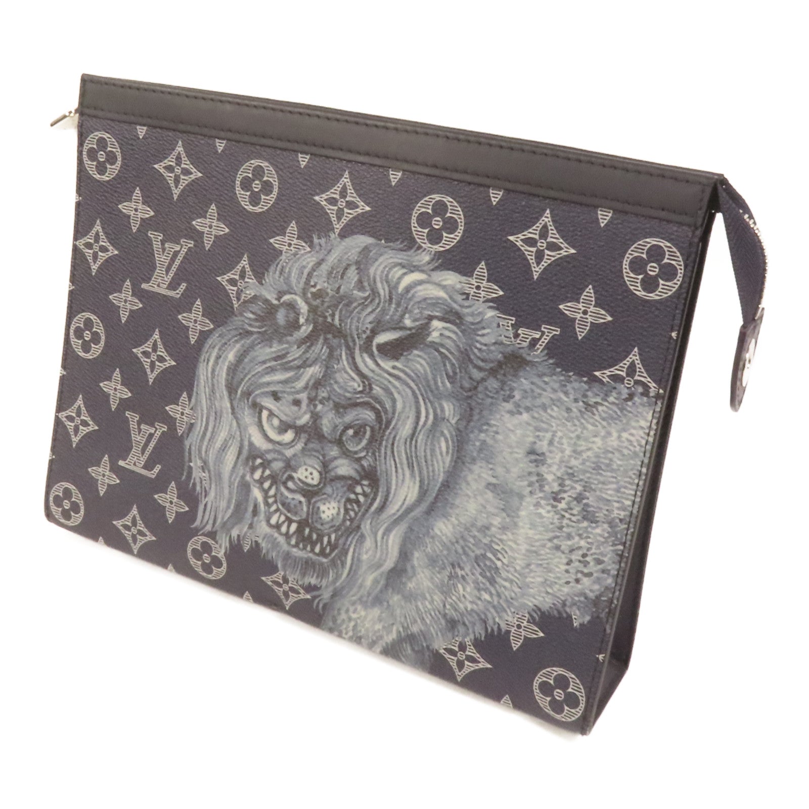 LOUIS VUITTON Savane Monogram Pochette Voyagay銀扣手拿包