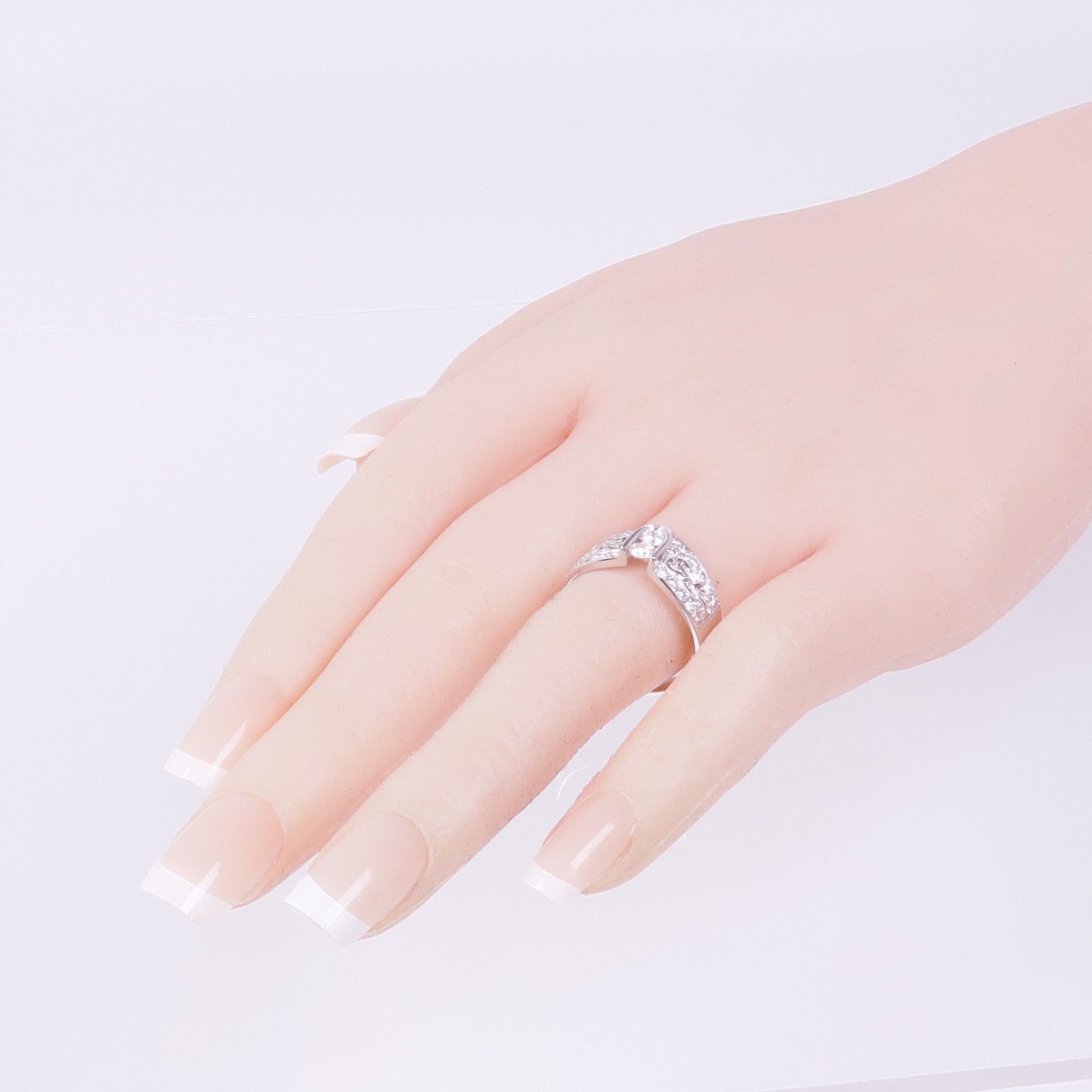 JEWELRY 【激減優惠】18K白金Diamond Ring鑽石戒指US#8.5
