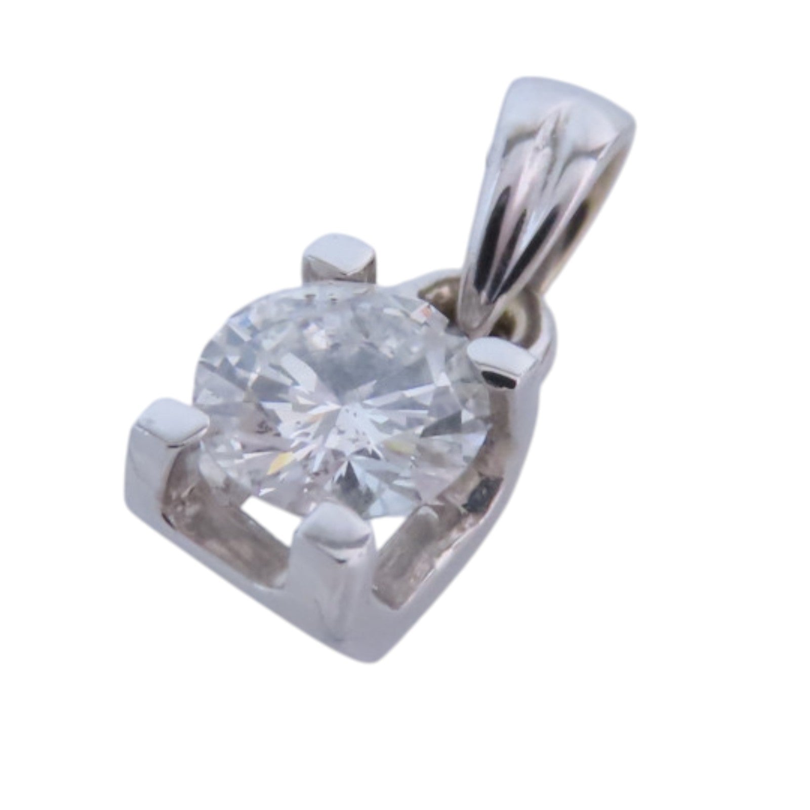 JEWELRY 18K白金Diamond Pendant Top鑽石吊墜頭扣
