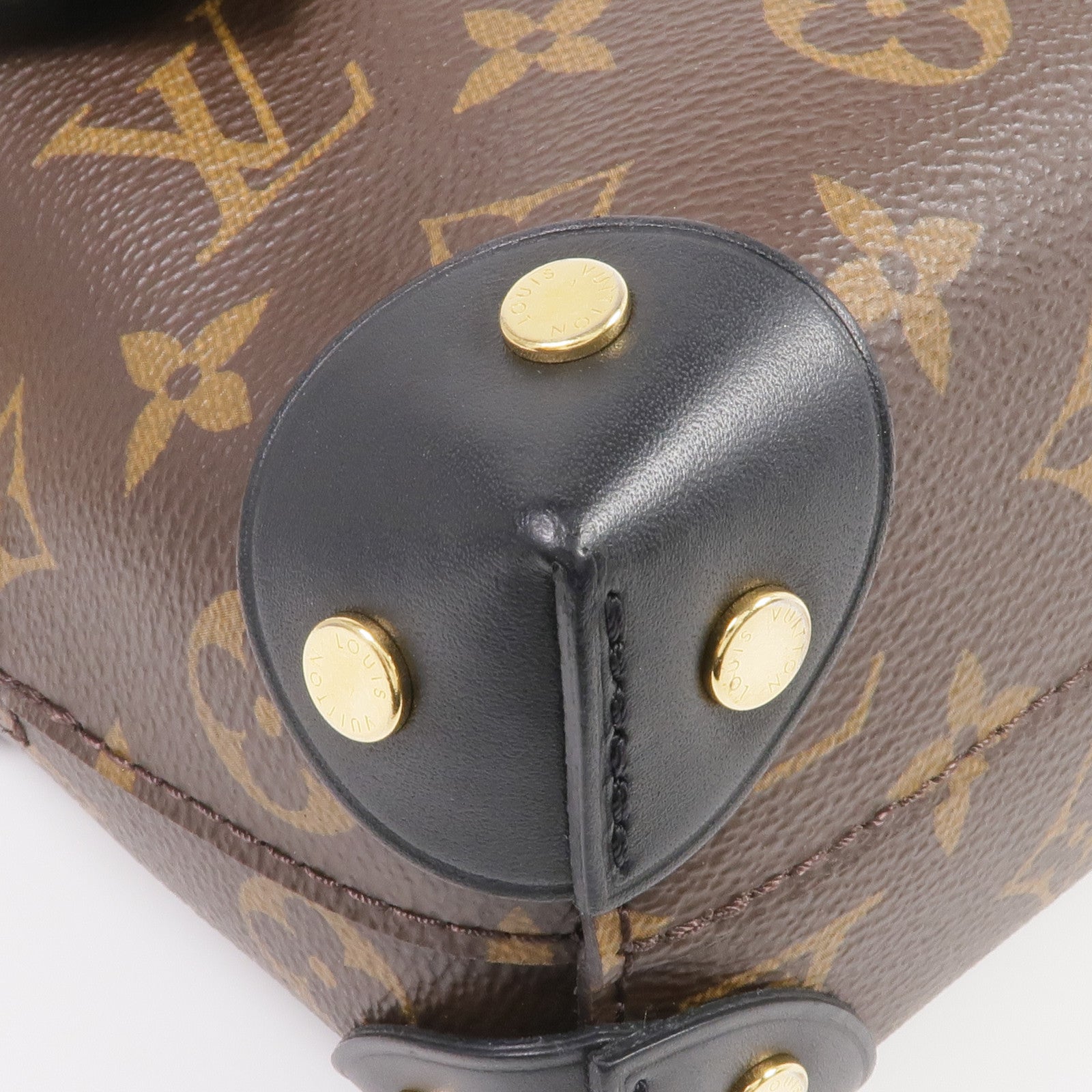 LOUIS VUITTON Monogram Petite Malle Souple金扣手挽肩背兩用袋棕色