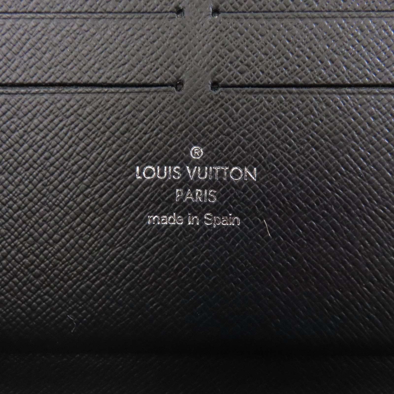 LOUIS VUITTON (PRICE DOWN) LV SHW Zippy Organizer Wallet N60111 Damier Graphite Black Grey