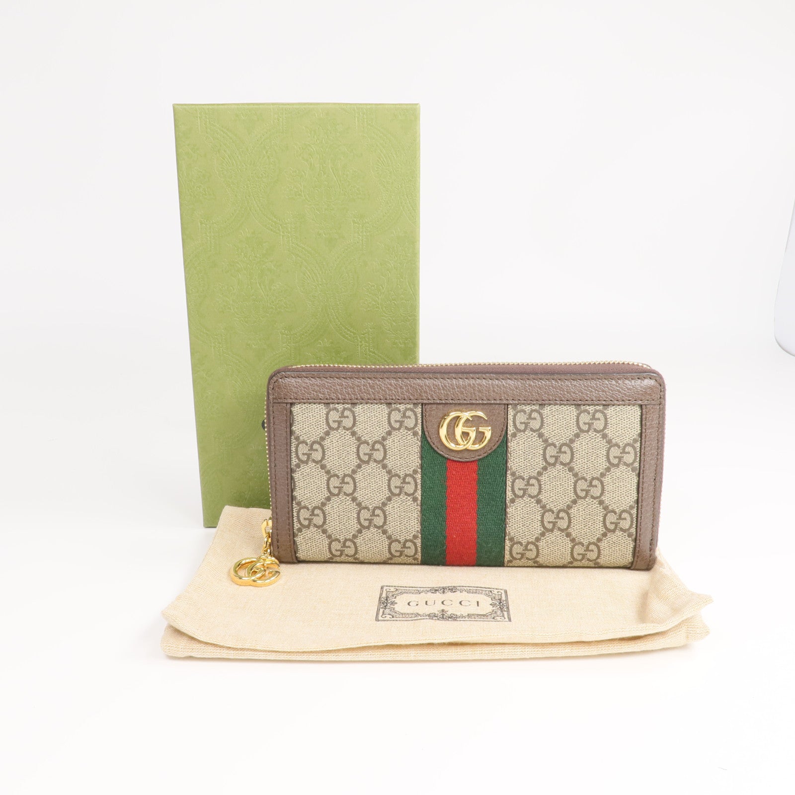 GUCCI 塗層帆布Ophidia GG Long Wallet金扣長錢包