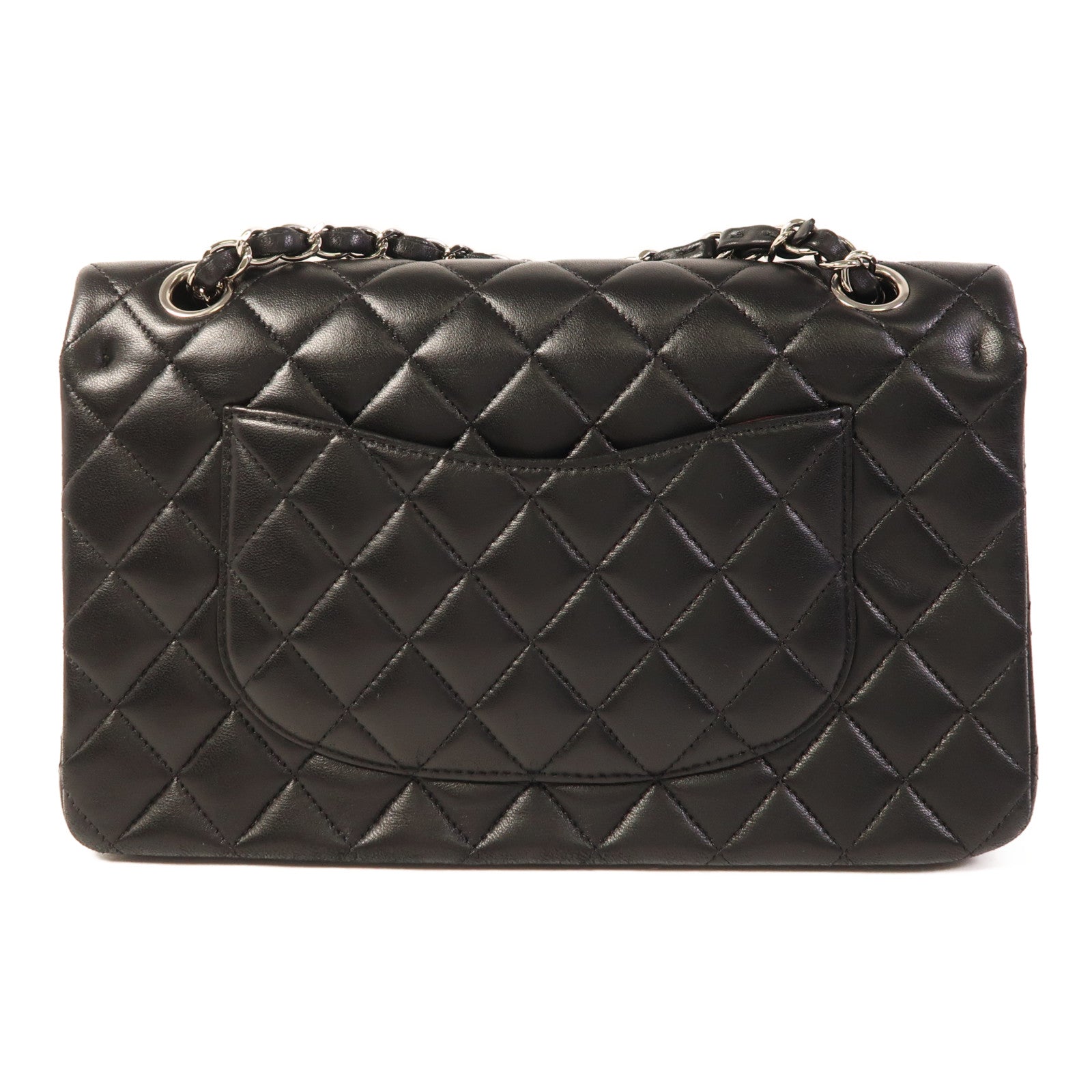 CHANEL 羊皮皮革Classic 25銀扣鏈帶肩背袋