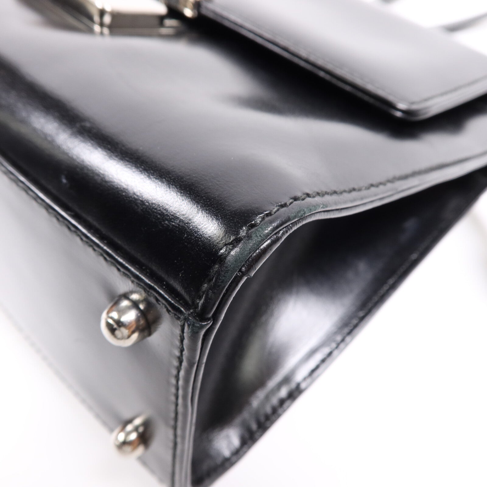 GUCCI 牛皮皮革Vintage Shoulder Bag銀扣肩背袋