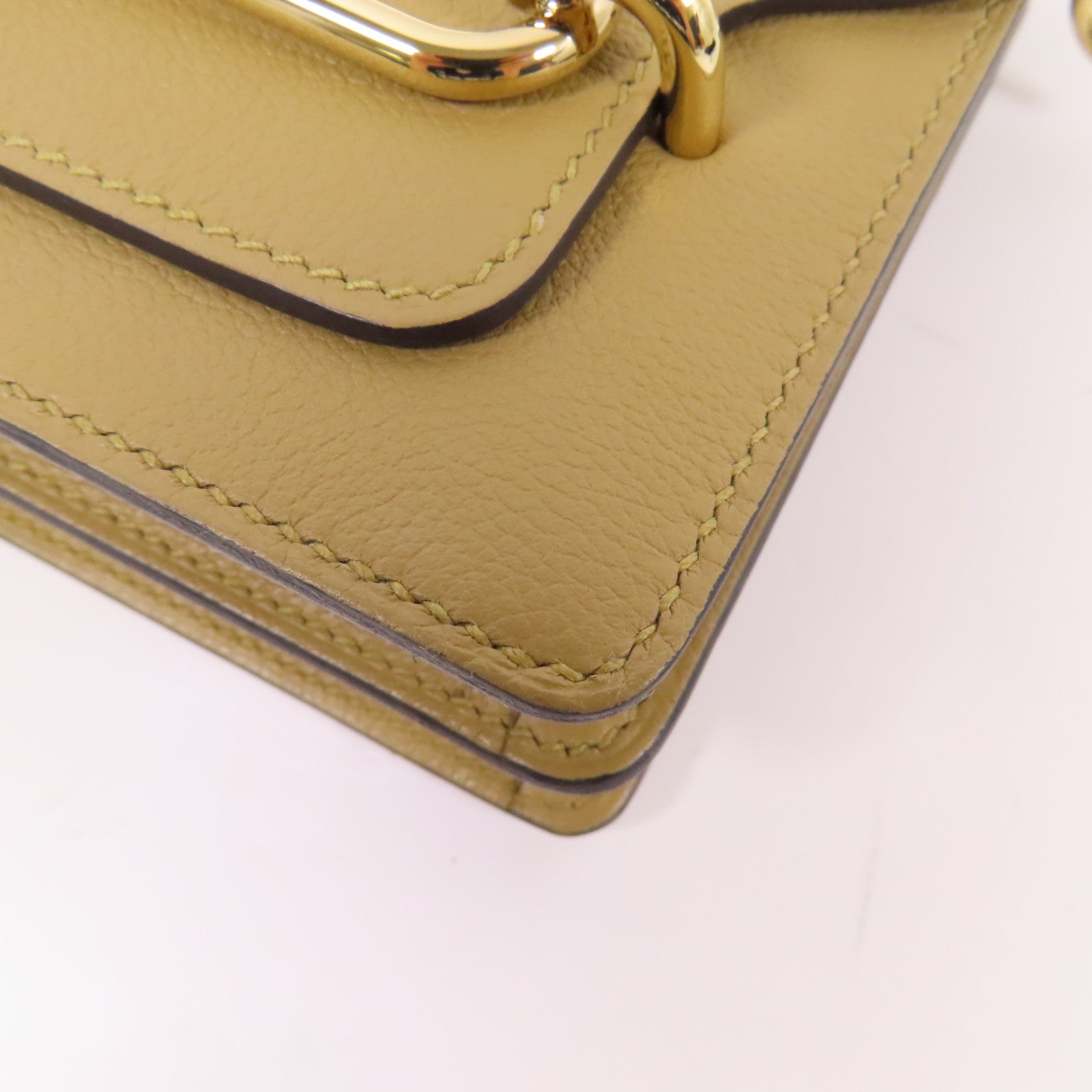 HERMES Evercolor皮革Roulis Mini金扣肩背袋Poussiere
