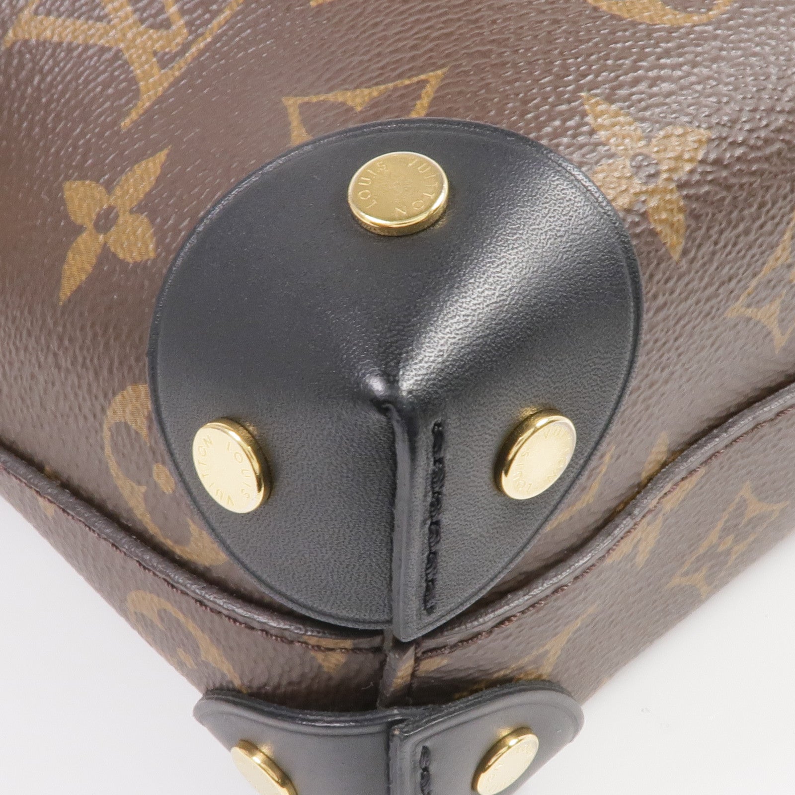 LOUIS VUITTON Monogram Petite Malle Souple金扣手挽肩背兩用袋棕色