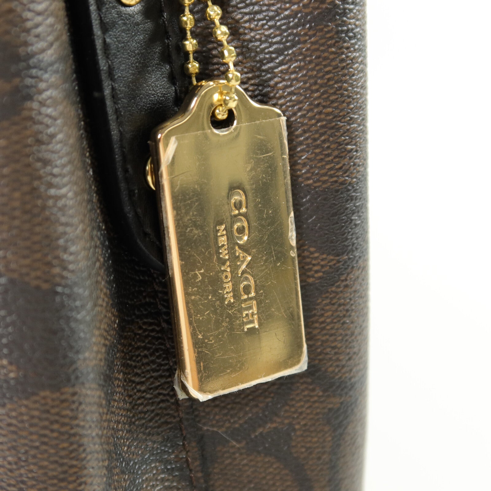 COACH 塗層帆布Town Bucket Small手挽肩背兩用袋