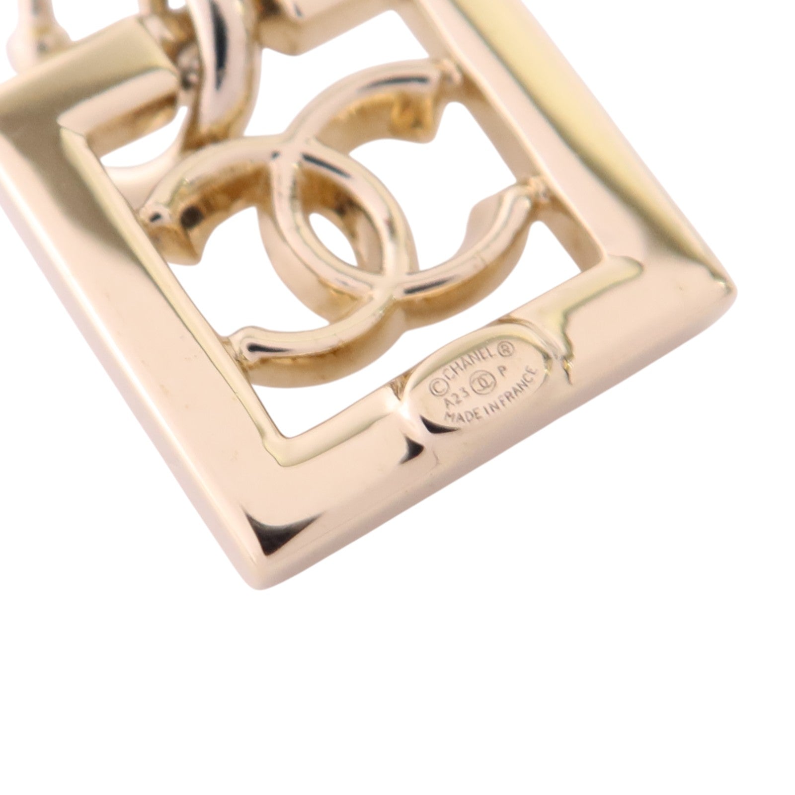 CHANEL 金屬/水鑽Earrings金扣耳環