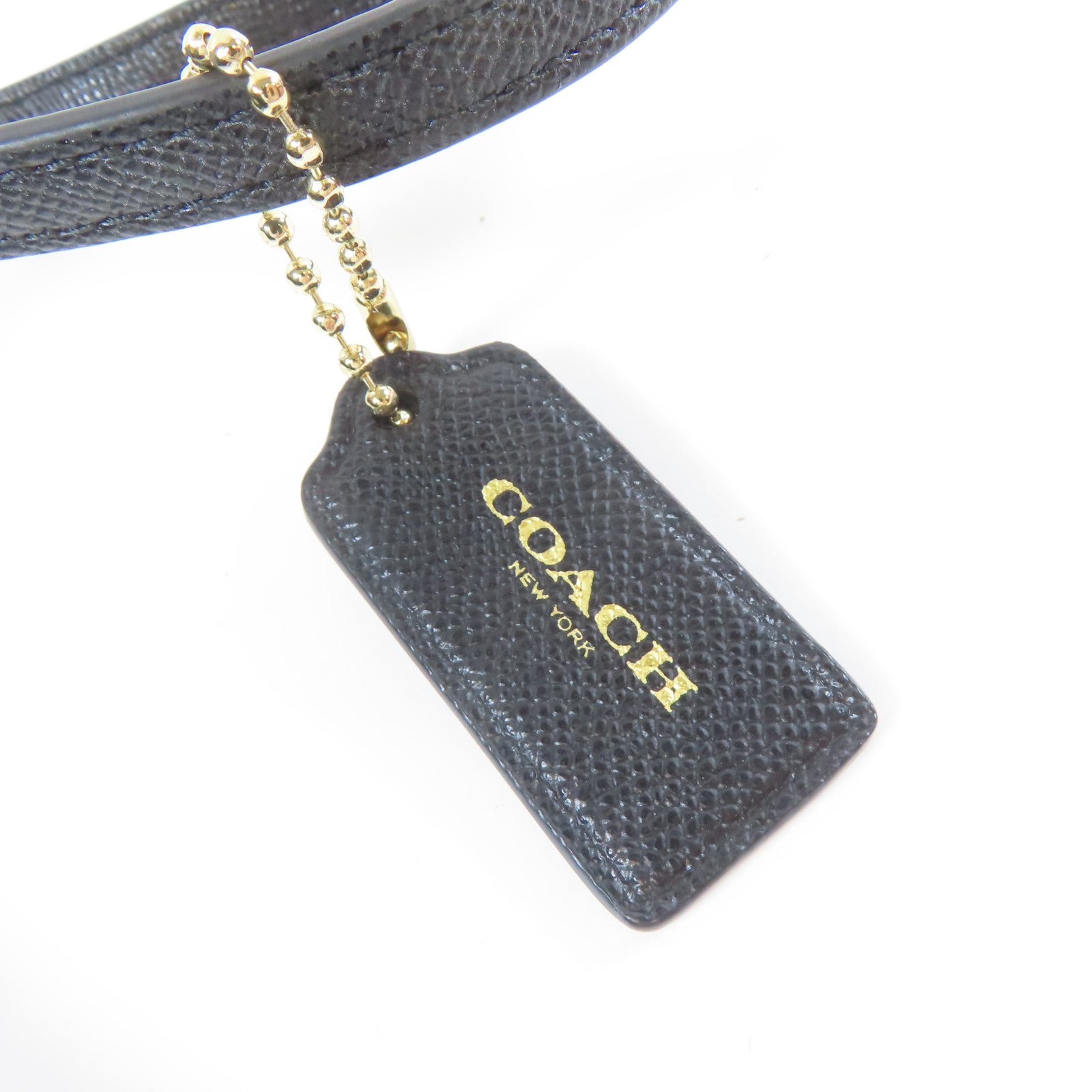 COACH 牛皮皮革Tote Bag金扣手挽袋黑色