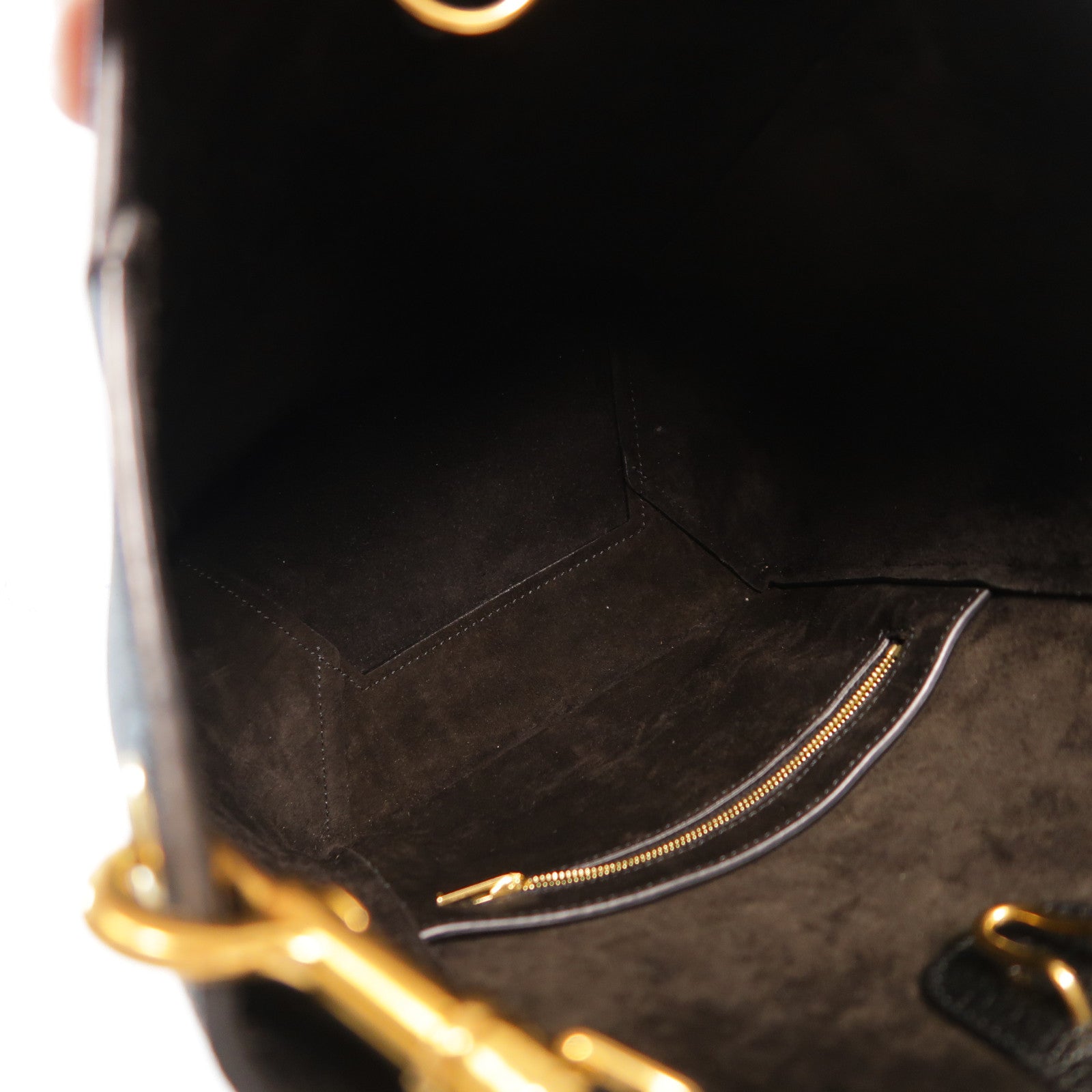 CELINE 【激減優惠】牛皮皮革Sangle Bucket Small金扣肩背袋