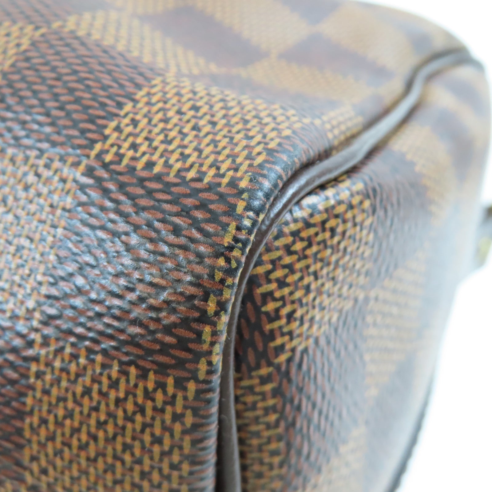 LOUIS VUITTON Damier Speedy Bandouliere 25金扣手挽肩背兩用袋棕色