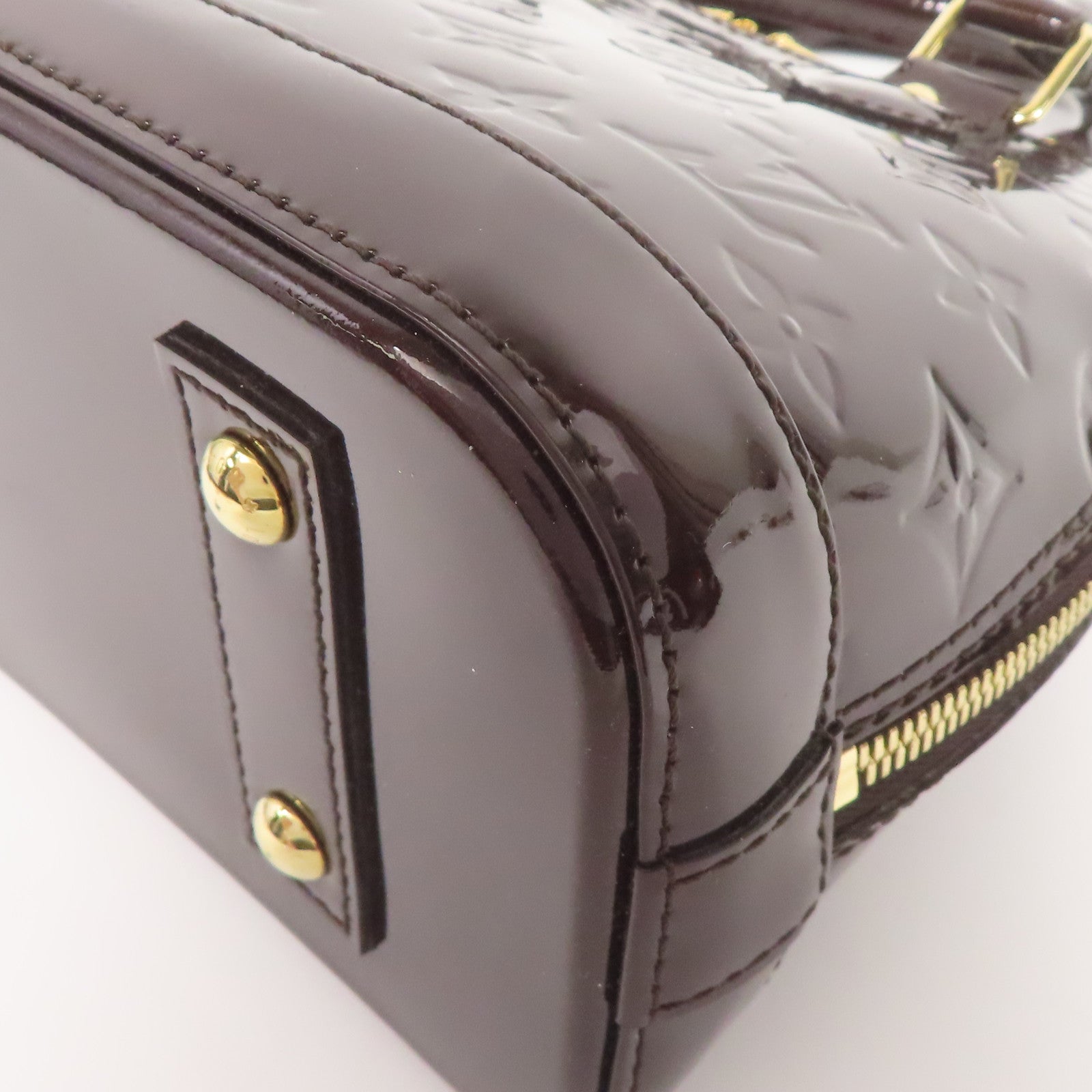 LOUIS VUITTON Vernis Alma BB金扣手挽肩背兩用袋