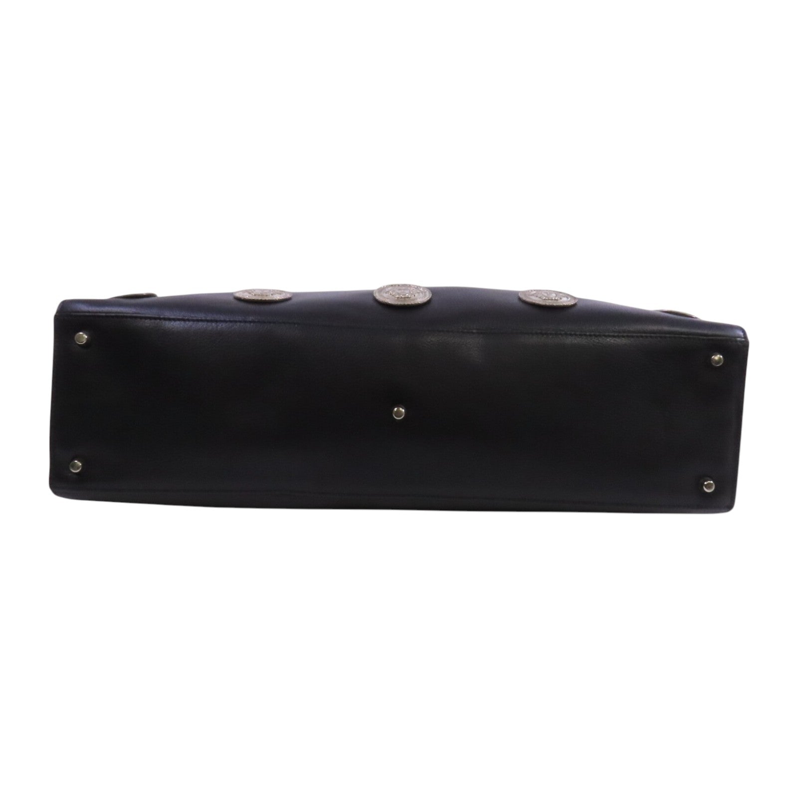 VERSACE 牛皮皮革Shoulder Bag銀扣肩背袋