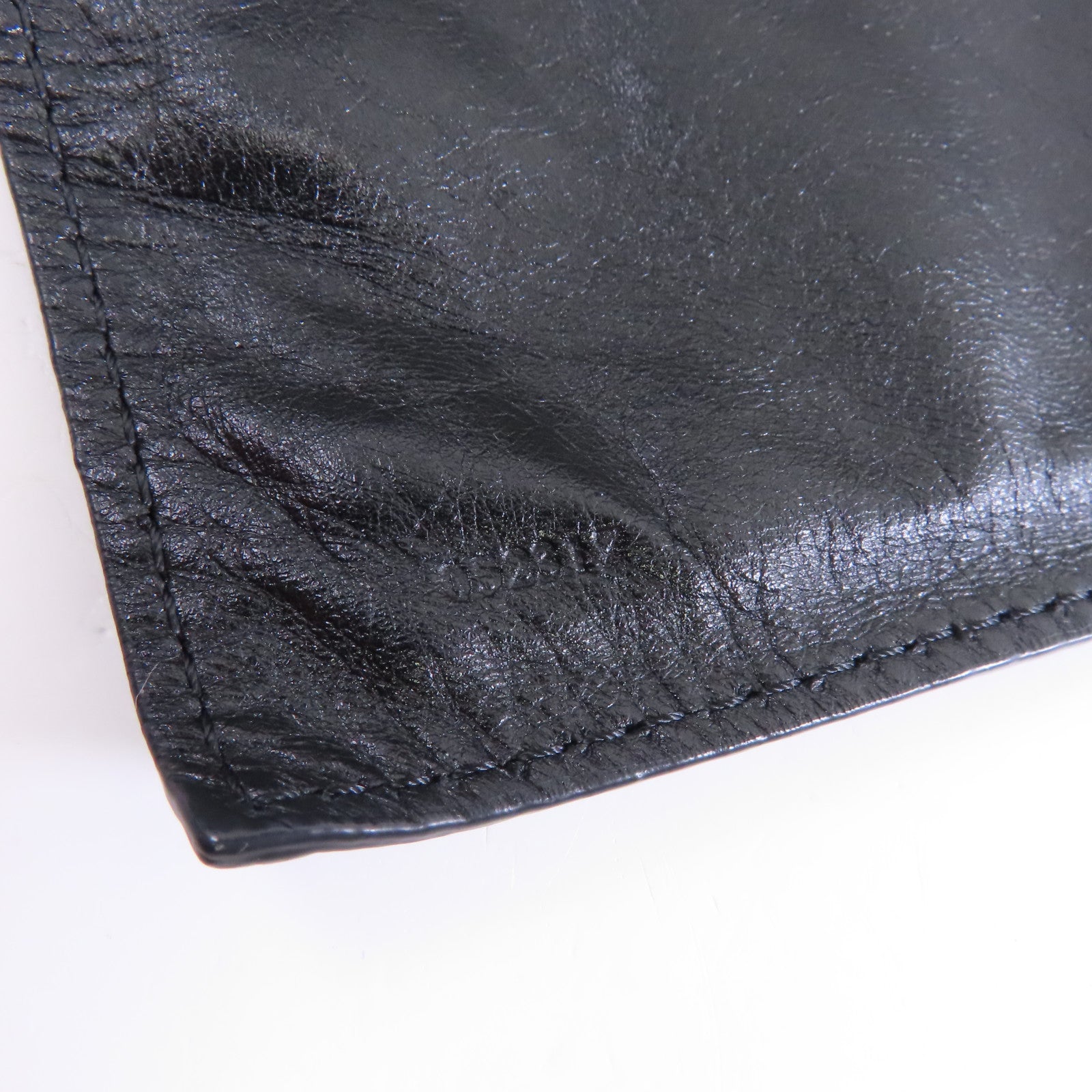 LOEWE 牛皮皮革Fold Shopper銀扣肩背袋黑色