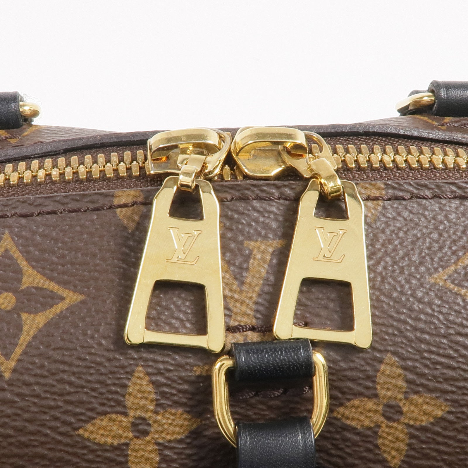 LOUIS VUITTON Monogram Petite Malle Souple金扣手挽肩背兩用袋棕色