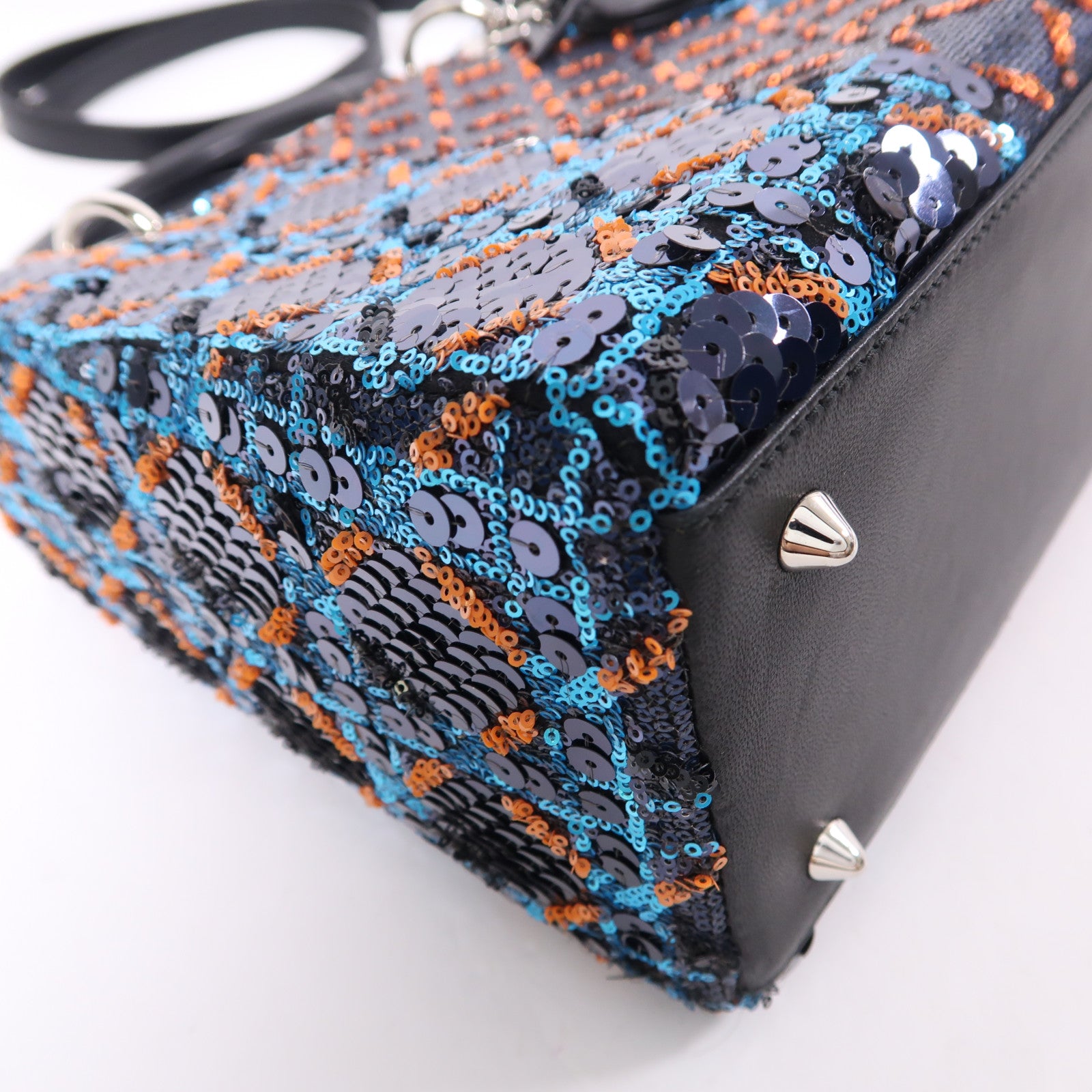 Dior SHW Lady Dior Medium 2way Shoulder Bag Sequins Lambskin M0550PSTK