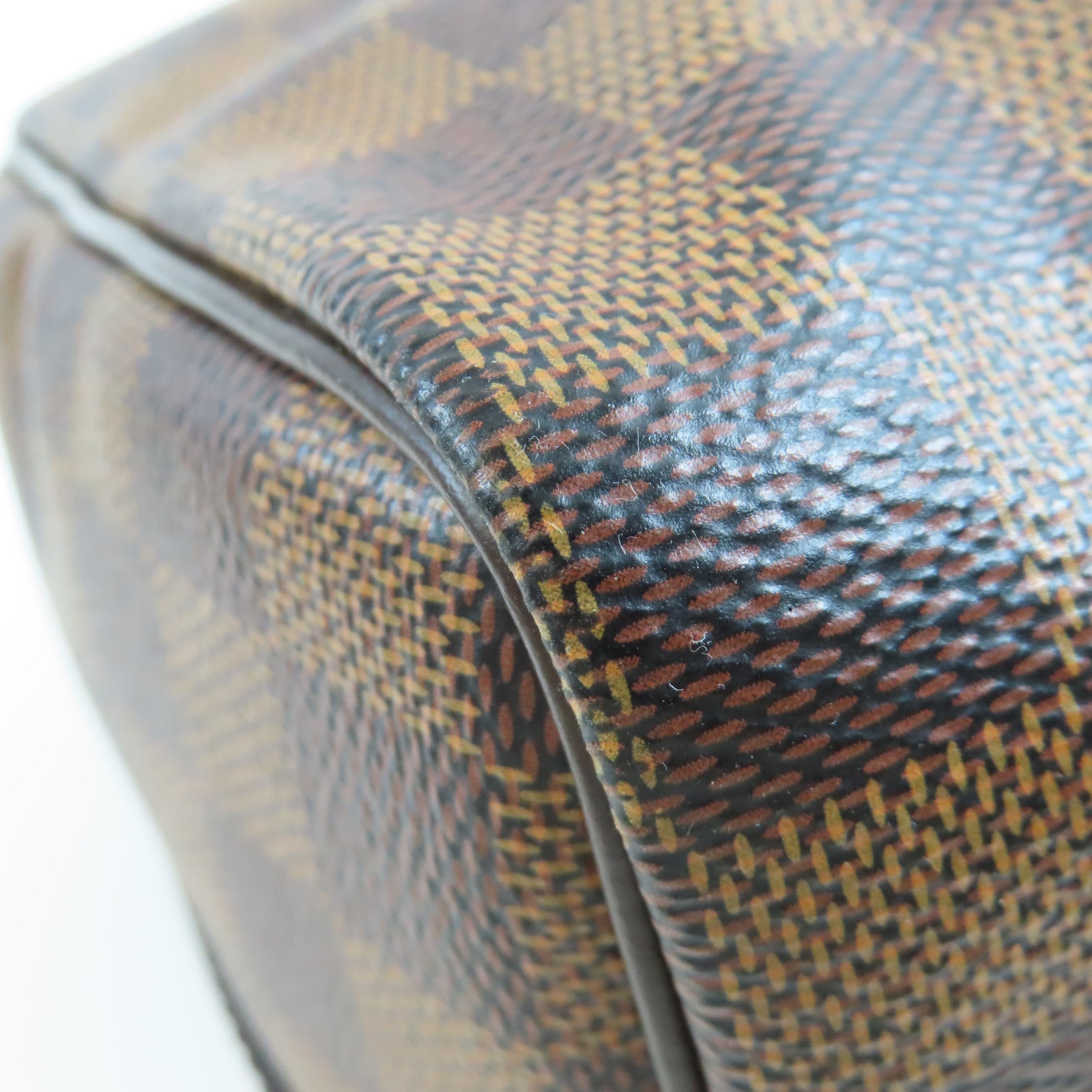 LOUIS VUITTON Damier Speedy Bandouliere 25金扣手挽肩背兩用袋棕色