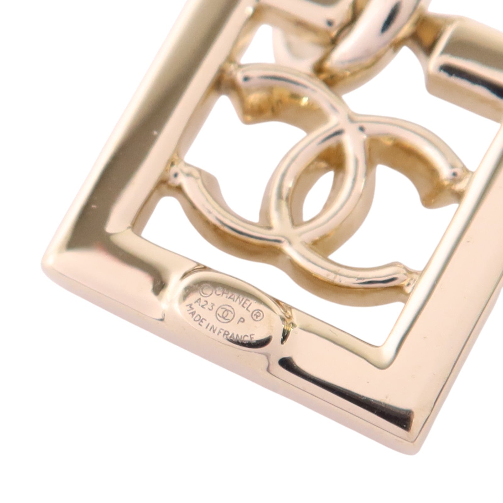 CHANEL 金屬/水鑽Earrings金扣耳環