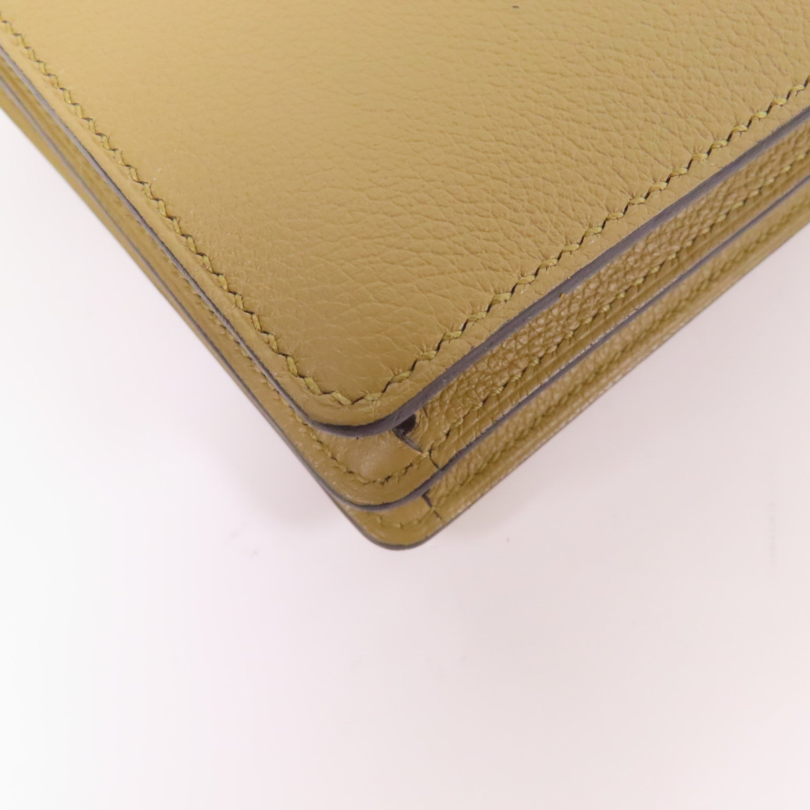 HERMES Evercolor皮革Roulis Mini金扣肩背袋Poussiere