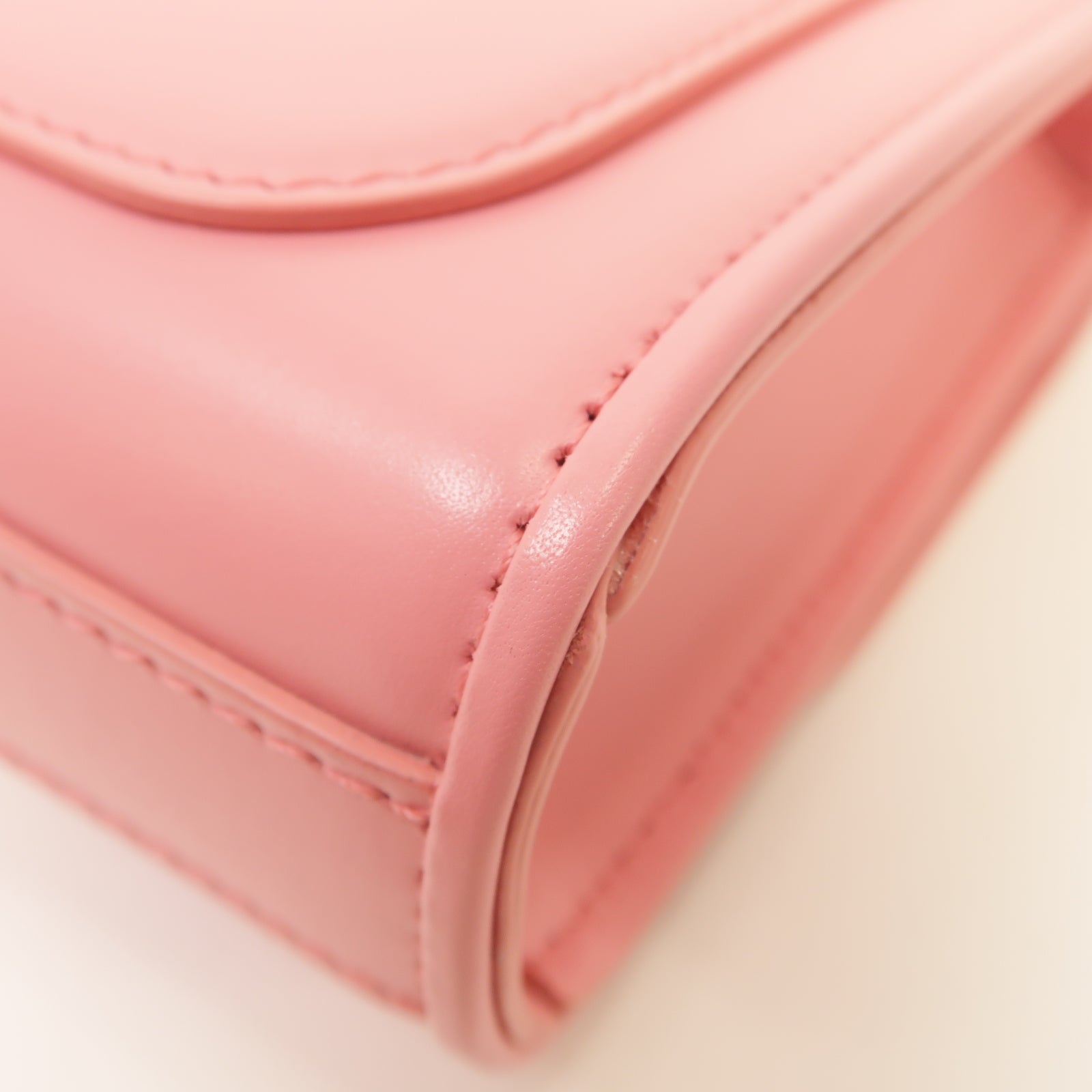 Valentino 【激減優惠】牛皮皮革Vlogo Type金扣肩背袋粉紅色