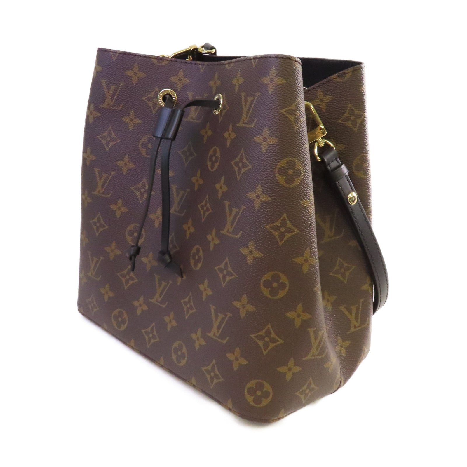 LOUIS VUITTON Monogram NeoNoe MM Shoulder Bag金扣肩背袋啡色