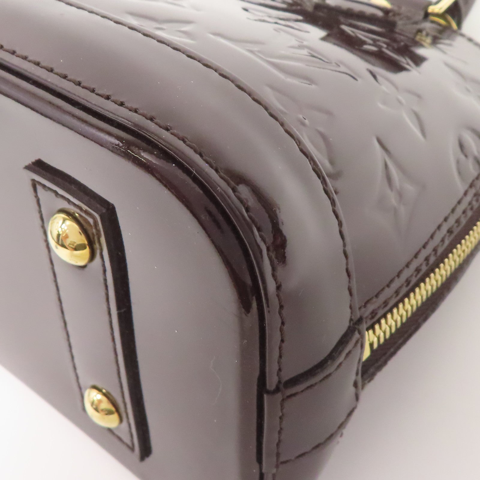 LOUIS VUITTON Vernis Alma BB金扣手挽肩背兩用袋