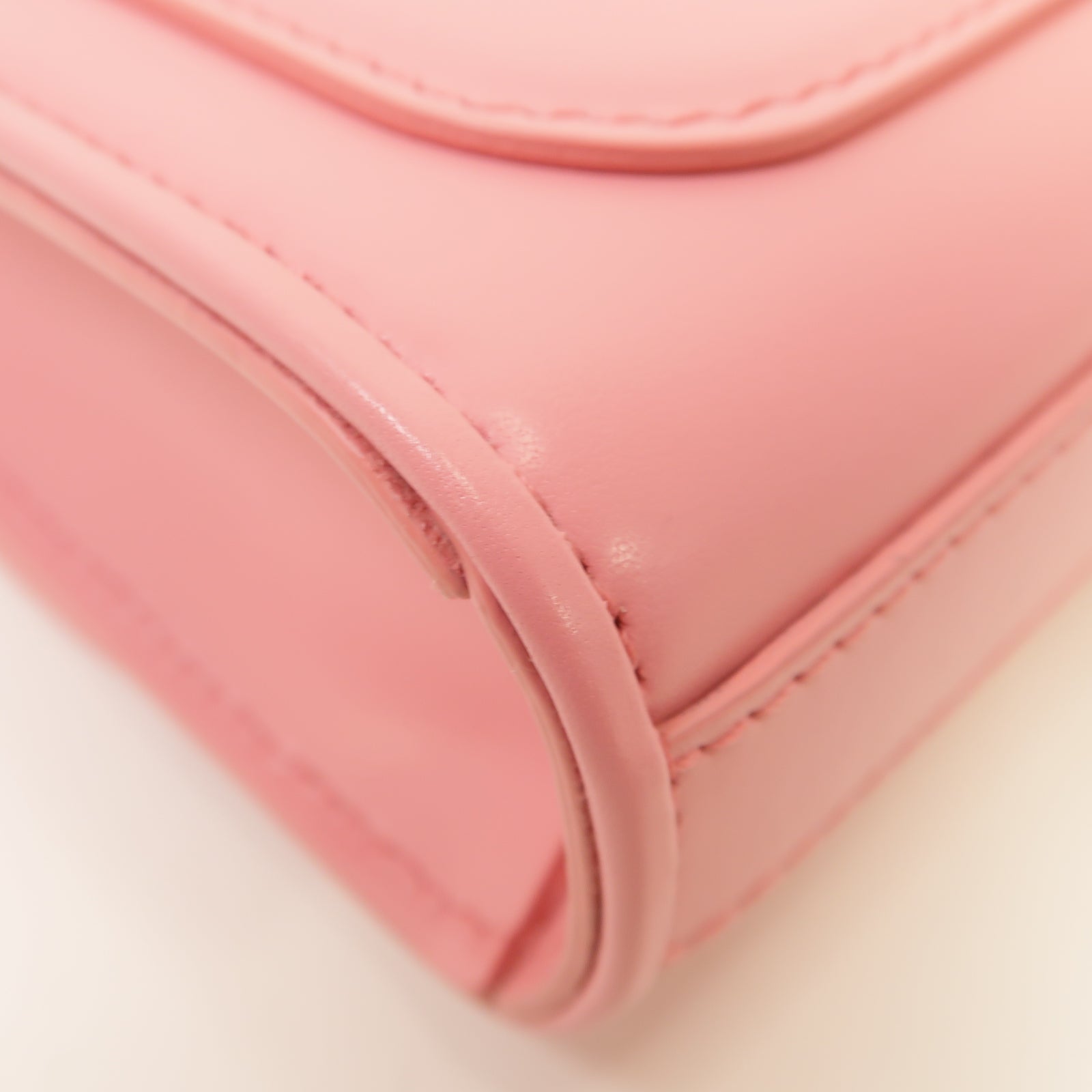 Valentino 【激減優惠】牛皮皮革Vlogo Type金扣肩背袋粉紅色