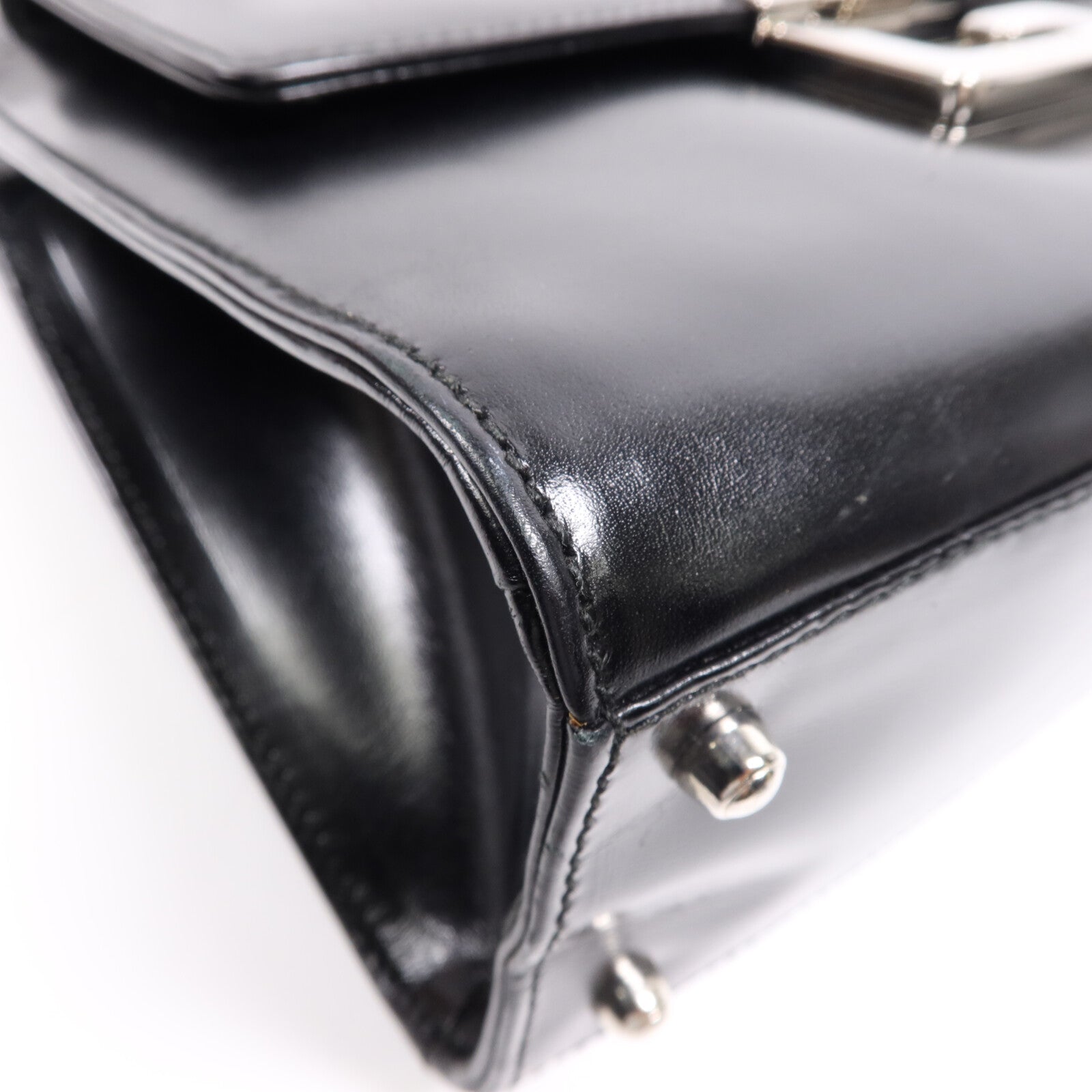 GUCCI 牛皮皮革Vintage Shoulder Bag銀扣肩背袋