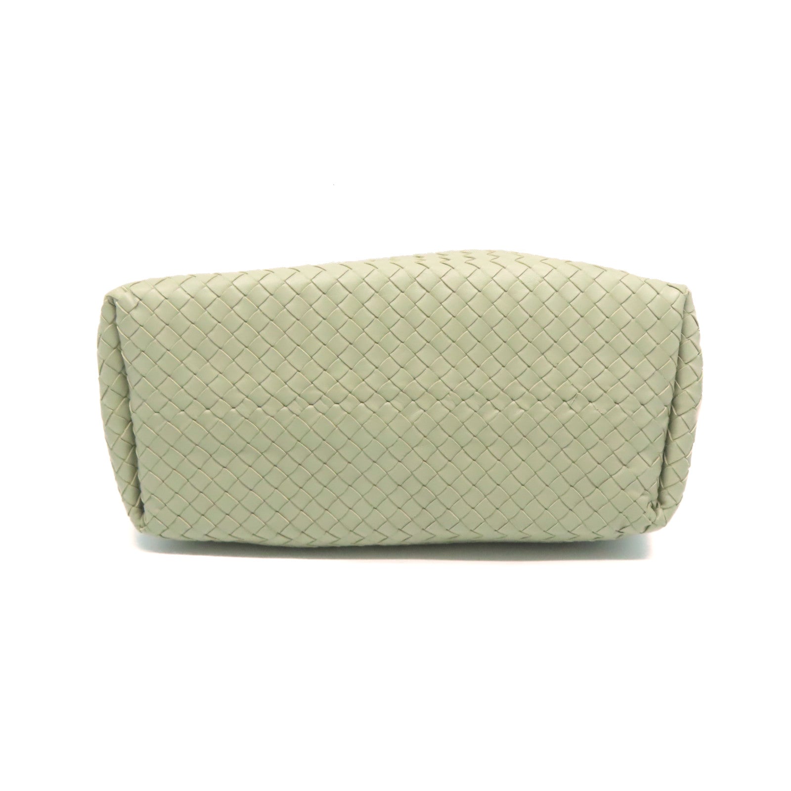 BOTTEGA VENETA 【激減優惠】織紋皮革Shoulder Bag肩背袋灰綠色