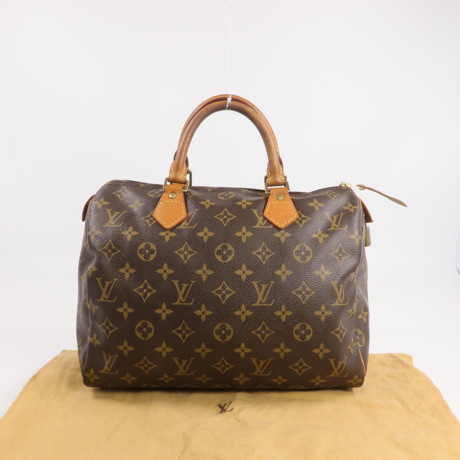 LOUIS VUITTON Monogram Speedy 30金扣手挽袋