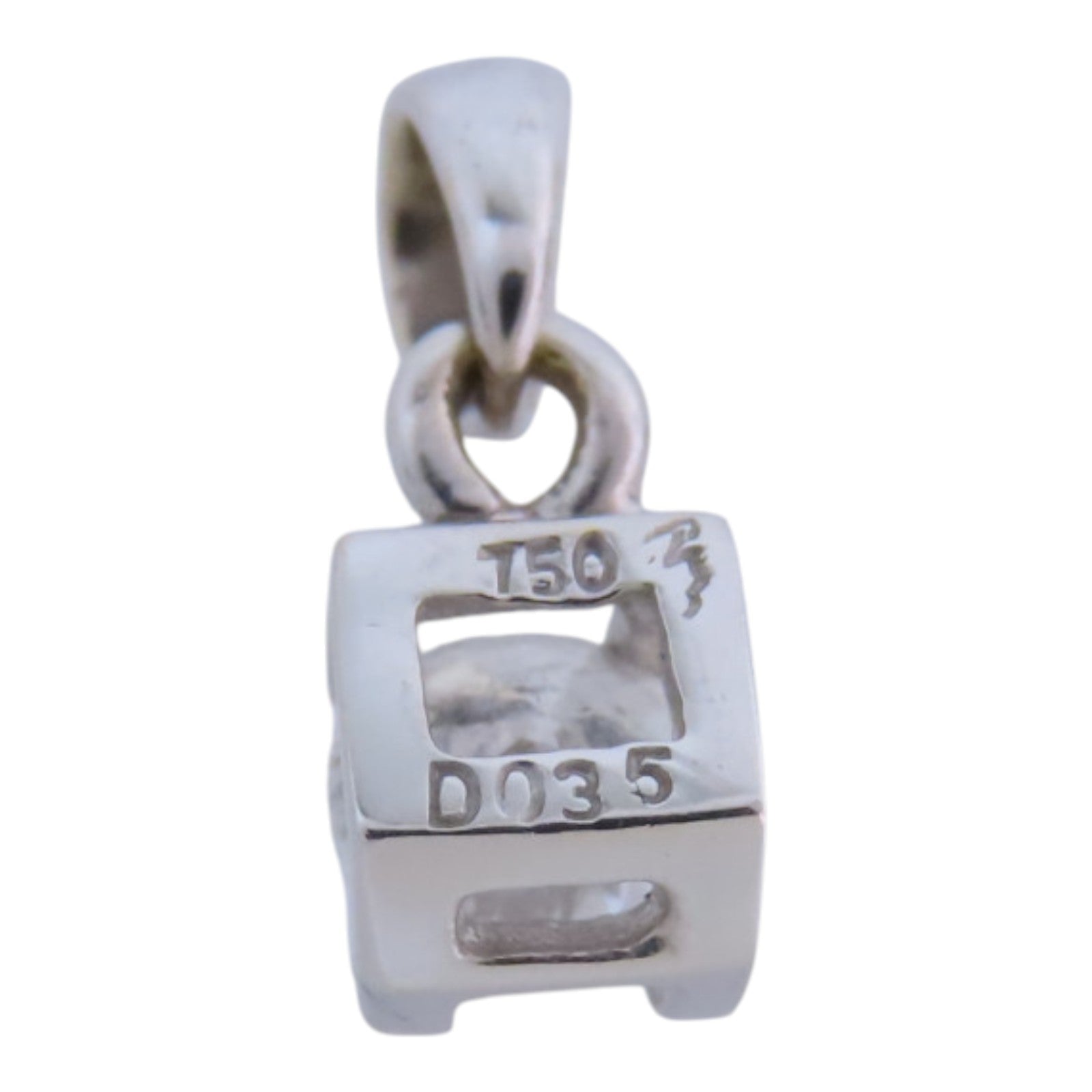 JEWELRY 18K白金Diamond Pendant Top鑽石吊墜頭扣