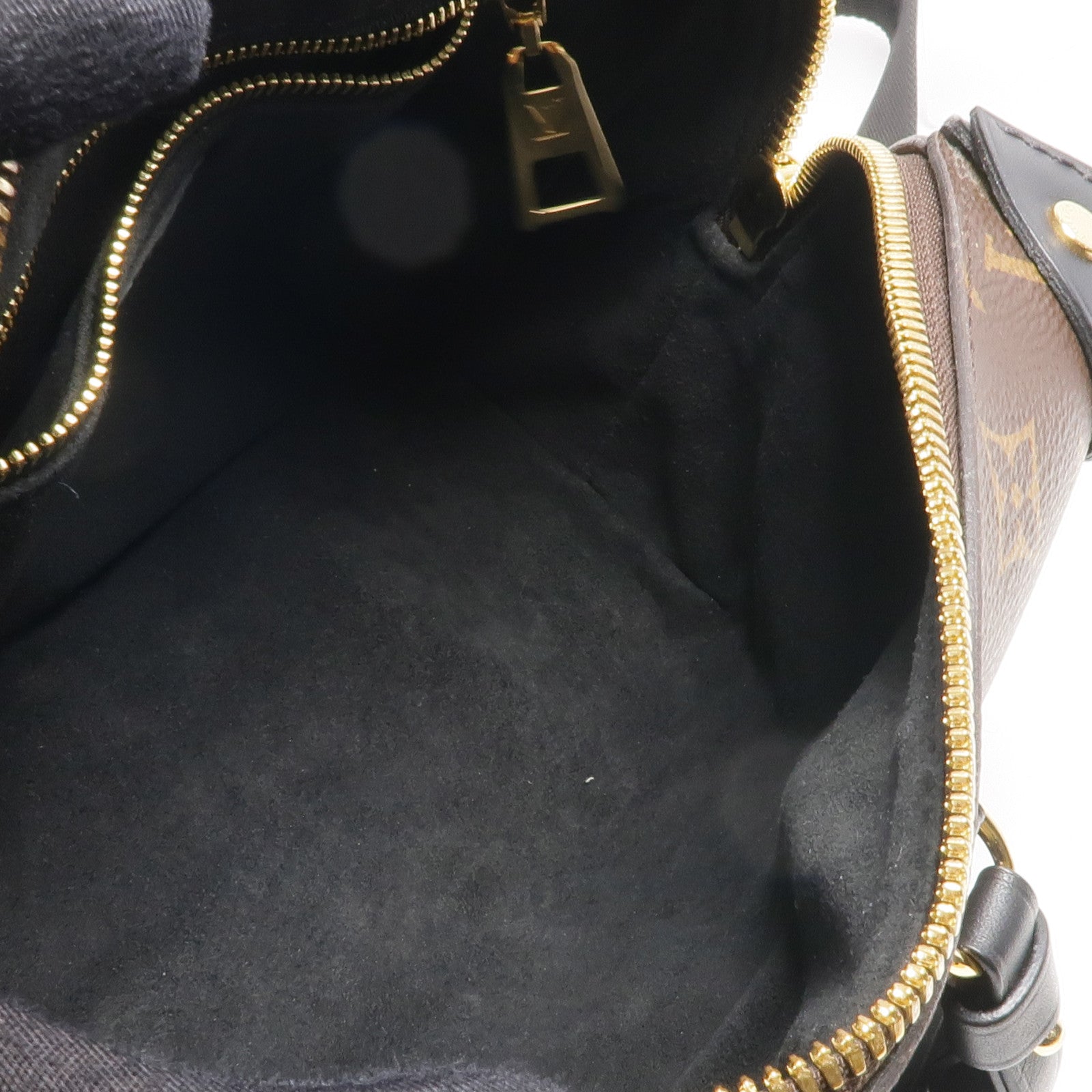 LOUIS VUITTON Monogram Petite Malle Souple金扣手挽肩背兩用袋棕色