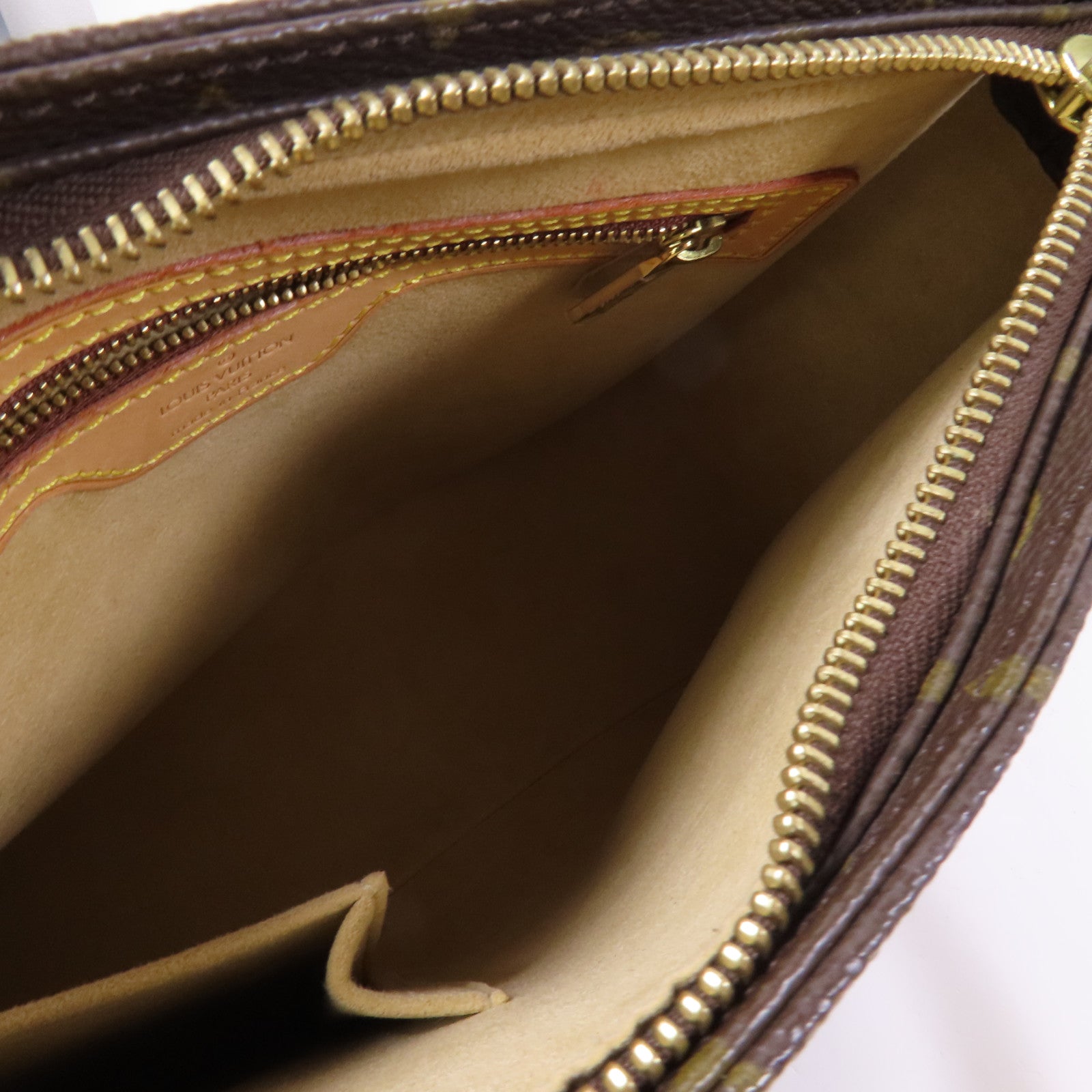 LOUIS VUITTON Monogram Looping MM金扣肩背袋棕色