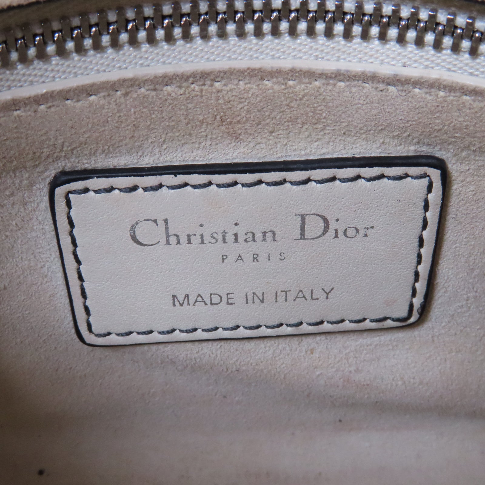 Dior 【激減優惠】皮革2 Way Shoulder銀扣手挽肩背兩用袋白色